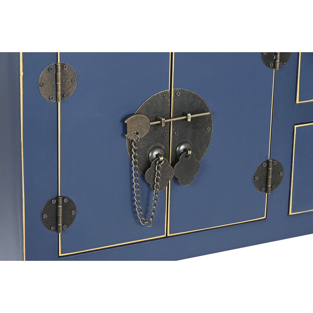 Console DKD Home Decor Blue Gold Plated Spruce Wooden MDF 63 x 26 x 83 cm-7