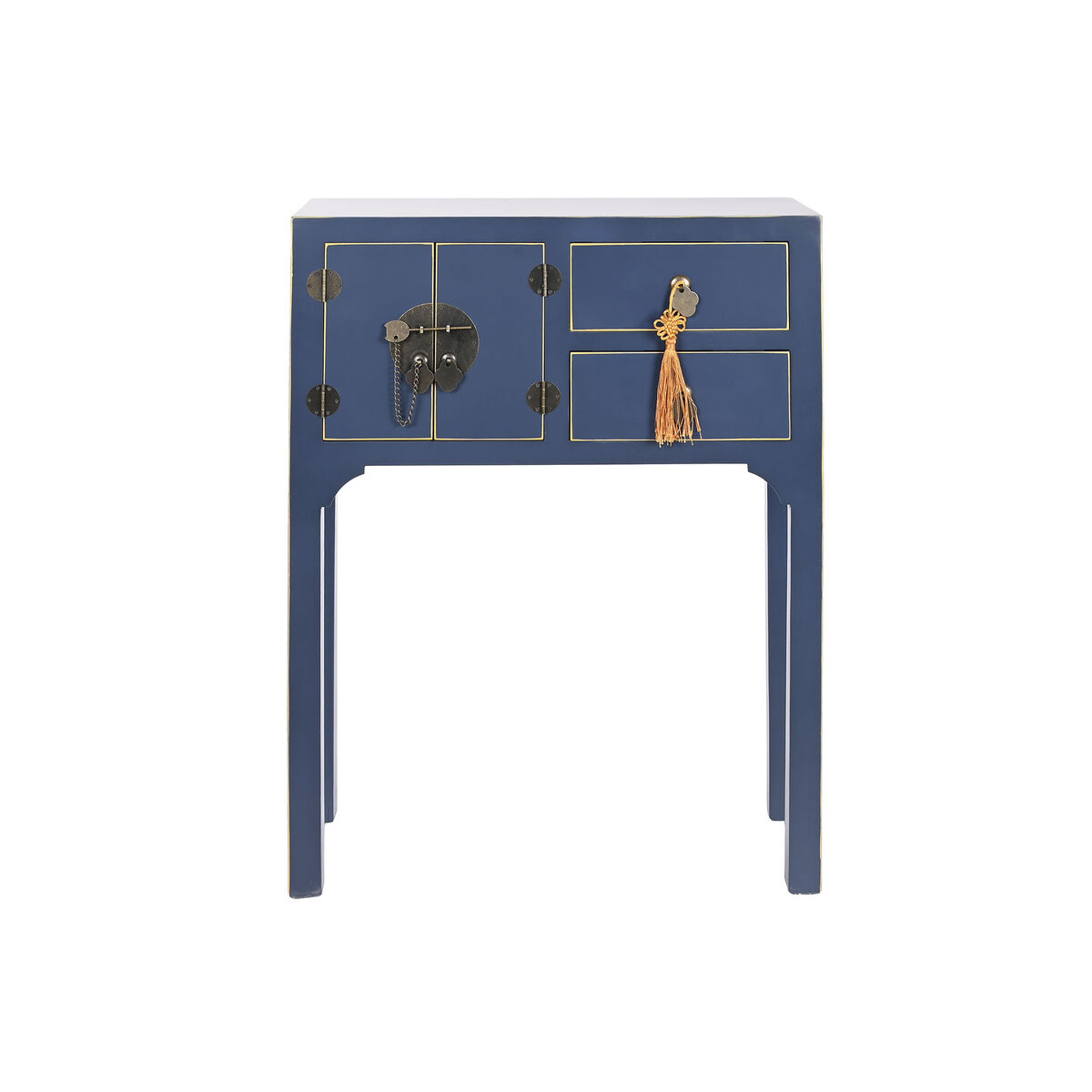 Console DKD Home Decor Blue Gold Plated Spruce Wooden MDF 63 x 26 x 83 cm-8