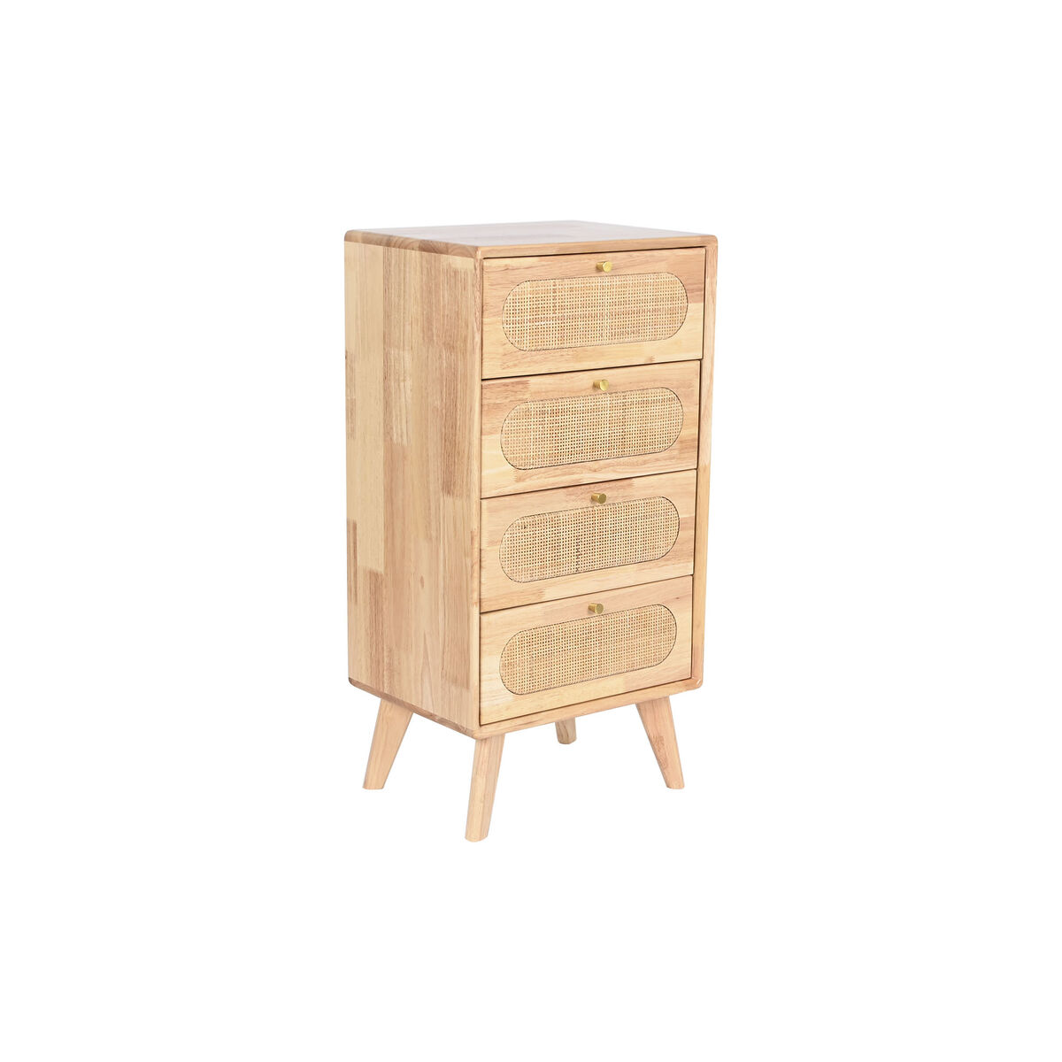 Nebbia con cassette DKD Home Decor Legno Naturale Legno di gomma 40 x 30 x 78 cm