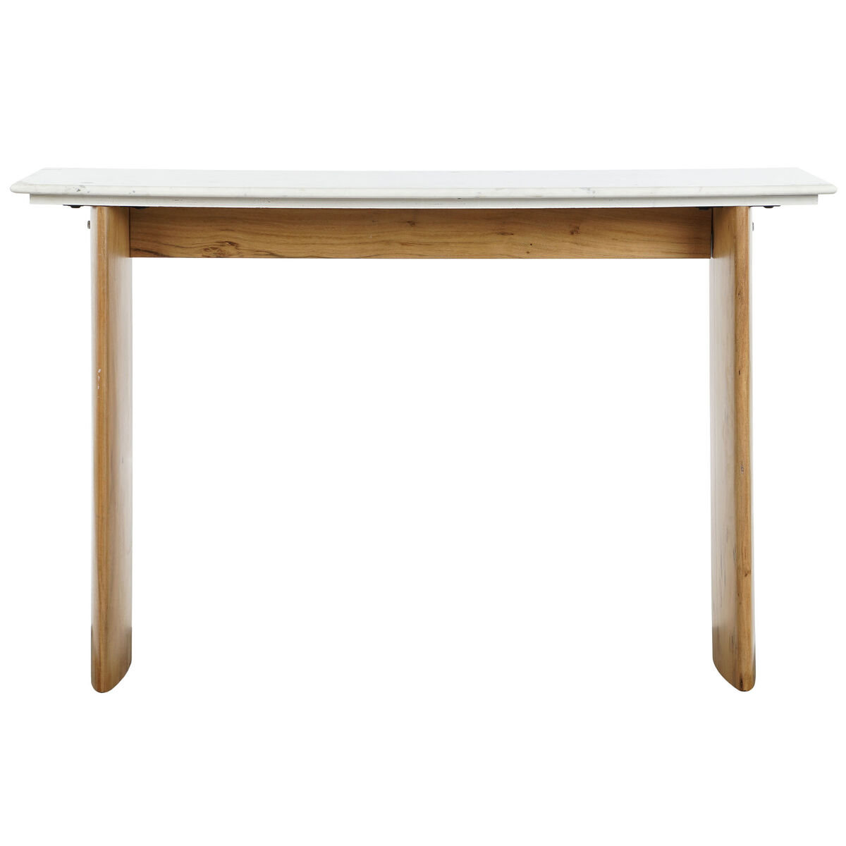 Консоль Home ESPRIT Белый Коричневый Мрамор Древесина манго 120 x 38 x 77 cm-2