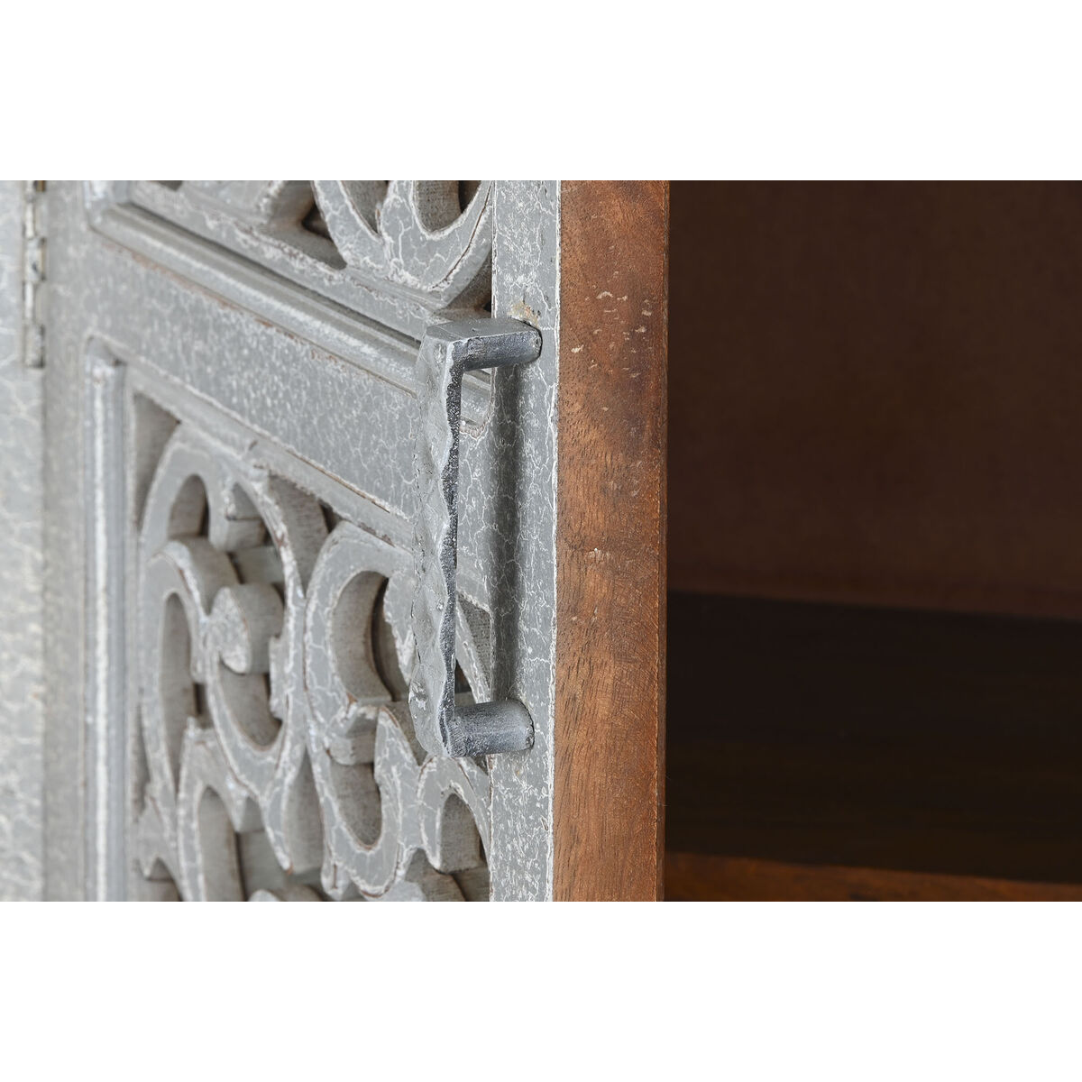 Home ESPRIT Grey Wood Mango Mirror 103 x 43 x 180 cm-7