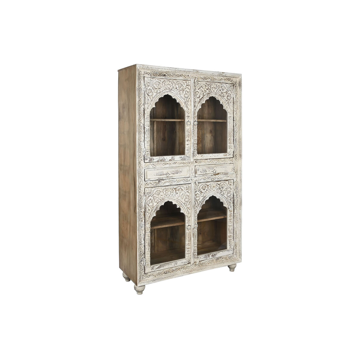Display-stand Home ESPRIT Legno di vetro mango 107 x 43 x 193 cm