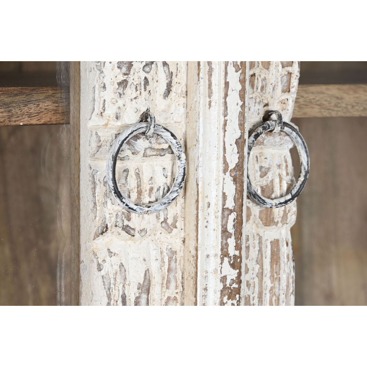 Дисплей-стенд Home ESPRIT Стеклянный Древесина манго 107 x 43 x 193 cm-4