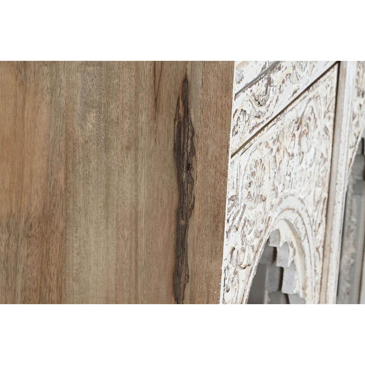 Дисплей-стенд Home ESPRIT Стеклянный Древесина манго 107 x 43 x 193 cm-8