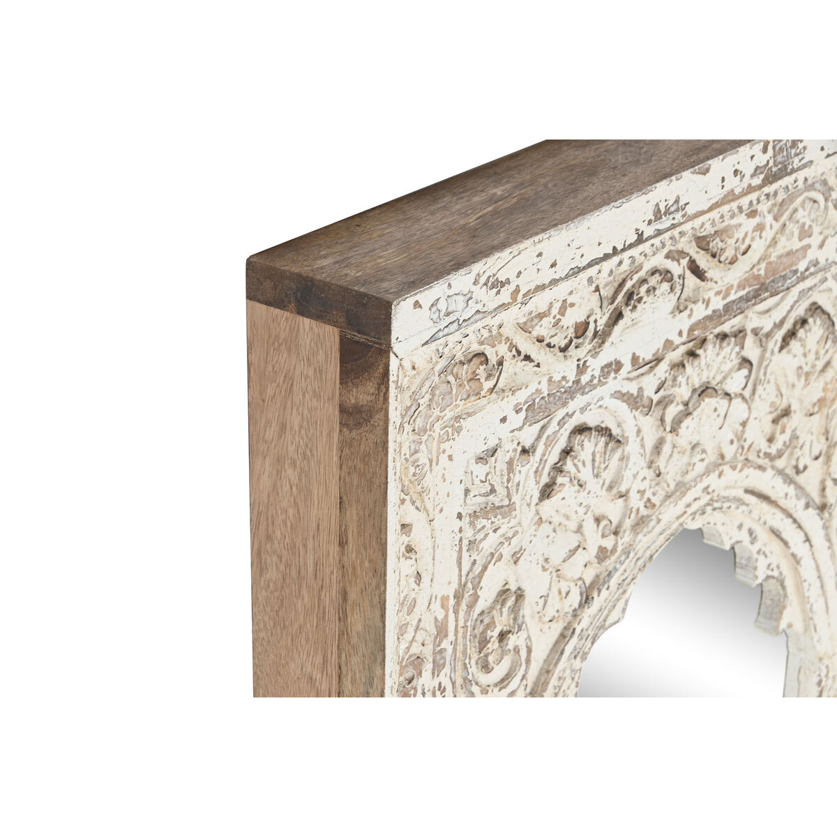 Настенное зеркало Home ESPRIT Белый Древесина манго 60 x 6 x 87 cm-2