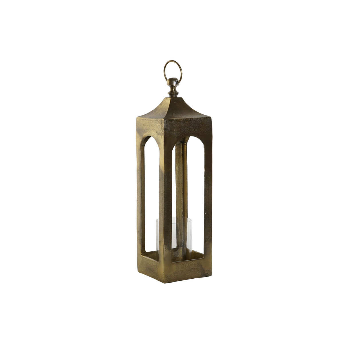 DKD Home Decor Алтын жалатылған Алюминий Шыны әрлеу 16 x 16 x 55 cm