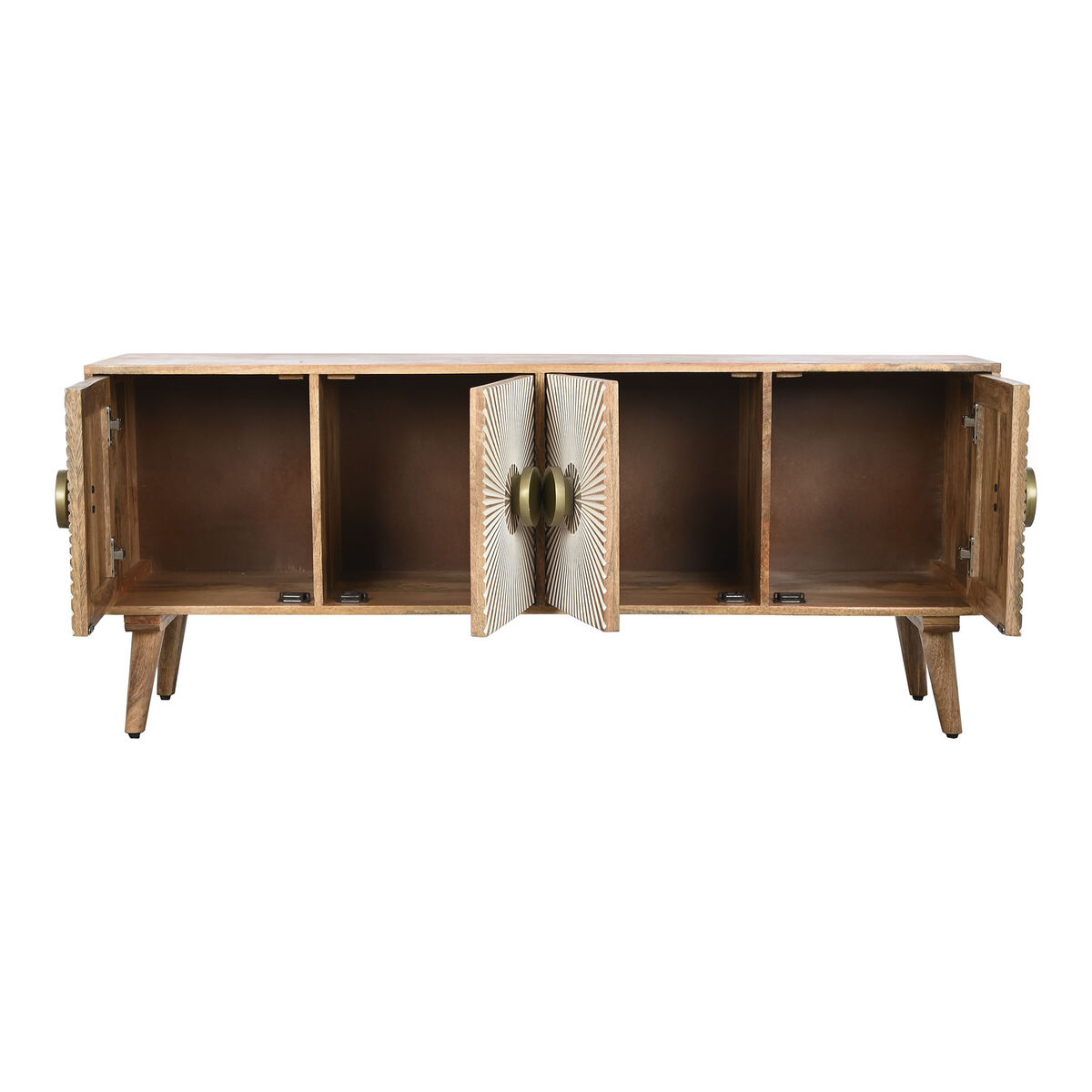 ТВ шкаф Home ESPRIT Позолоченный Натуральный Деревянный 145 x 40 x 60 cm-4