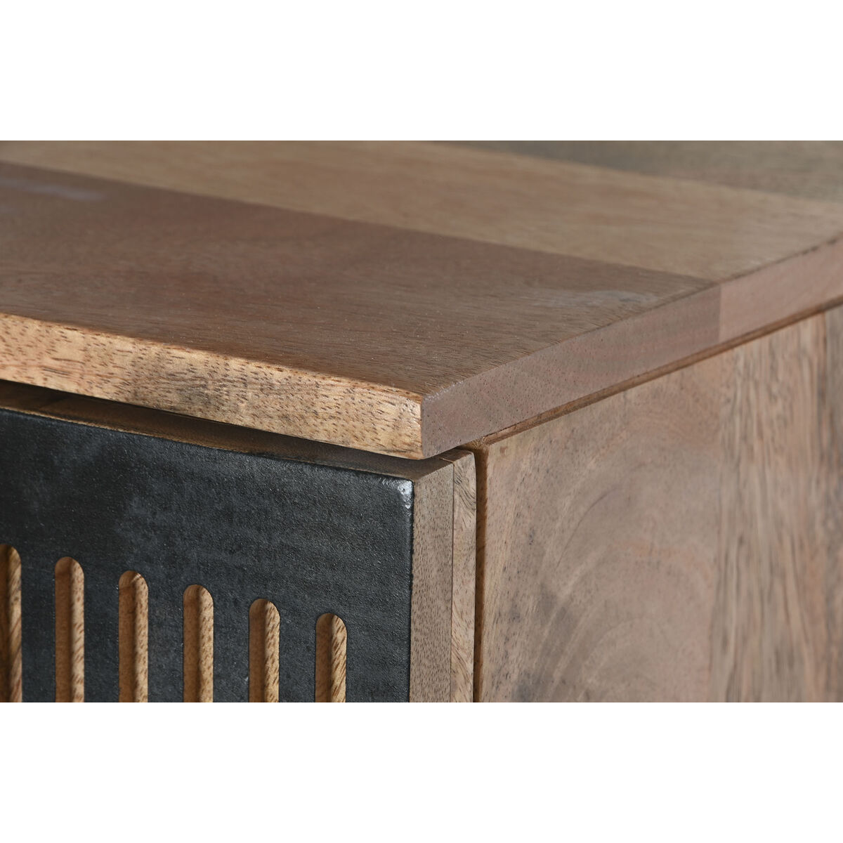 Шкаф Home ESPRIT Чёрный Позолоченный Натуральный Деревянный 85 x 38 x 134 cm-3