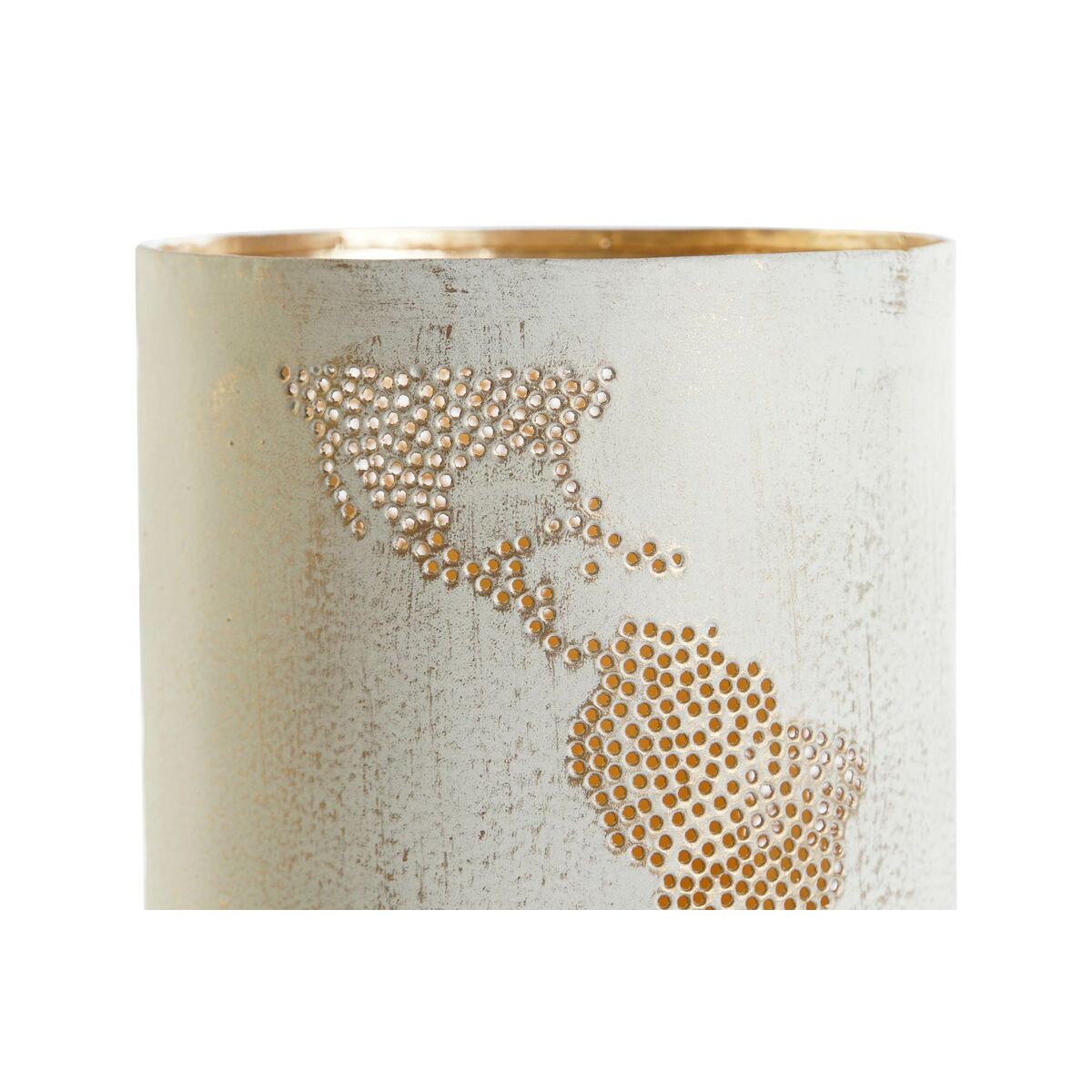 Набор подсвечников DKD Home Decor Белый Чёрный Металл 15 x 15 x 22 cm (2 штук)-3