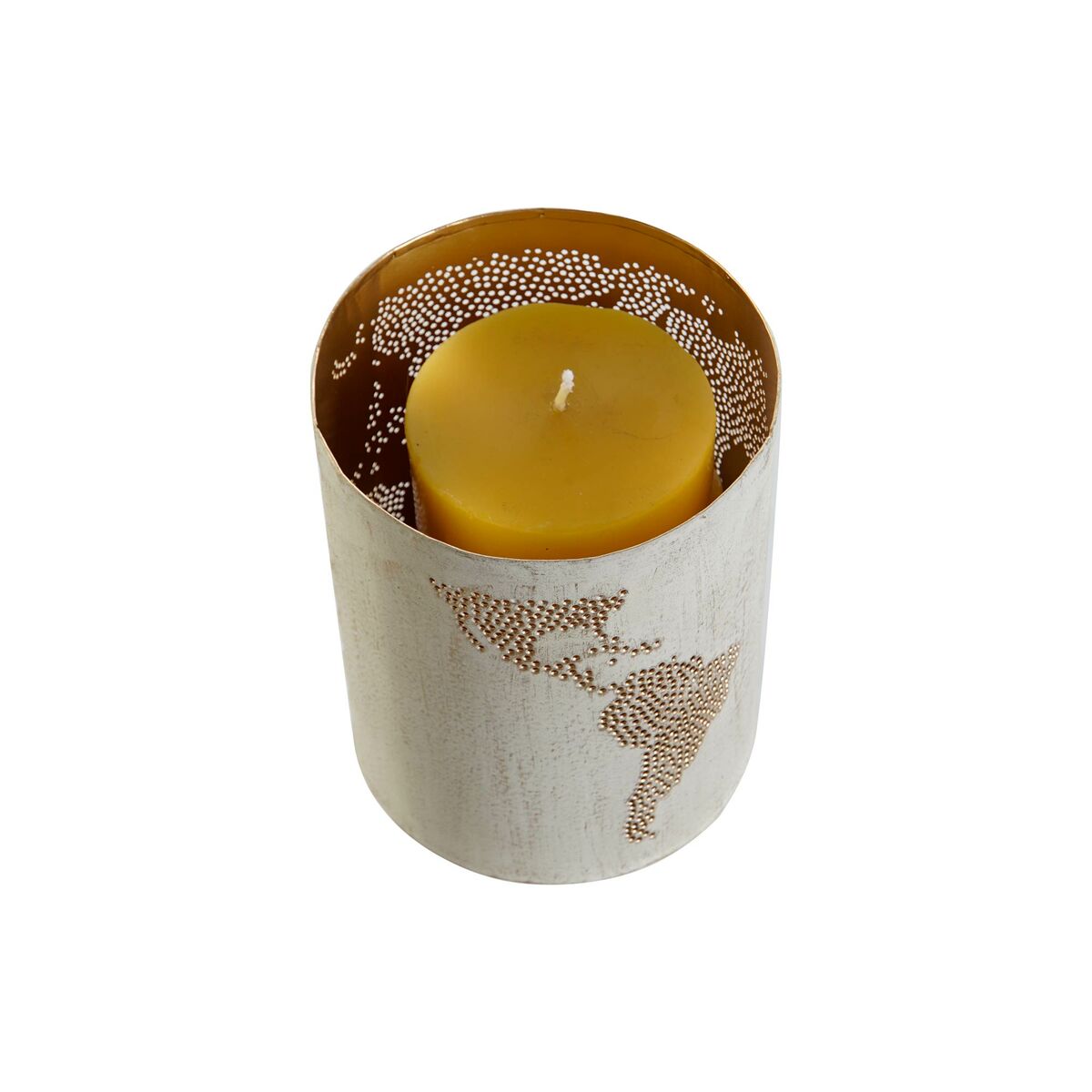 Набор подсвечников DKD Home Decor Белый Чёрный Металл 15 x 15 x 22 cm (2 штук)-4