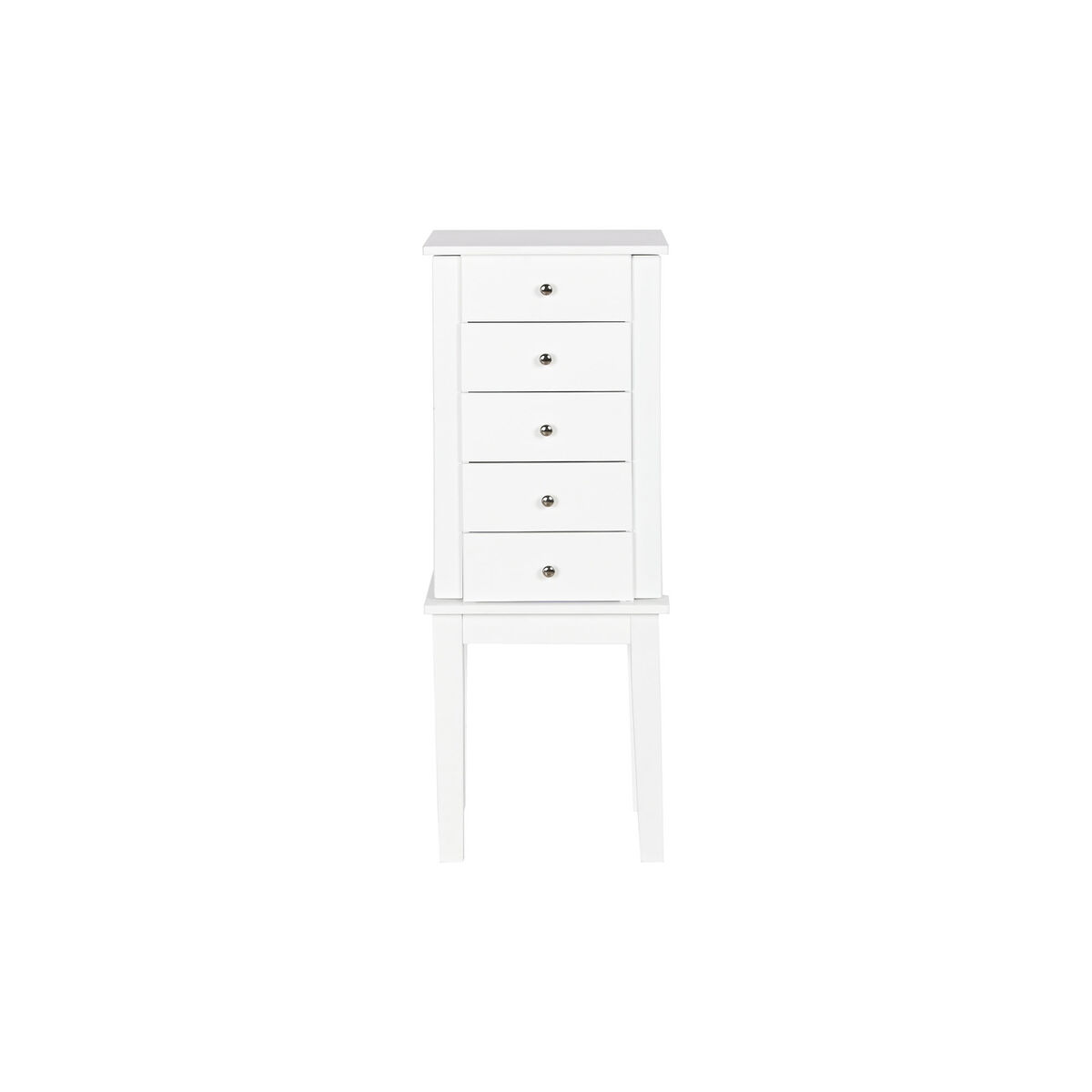 Foot Jewelry Box Home ESPRIT White Mirror Wooden MDF 34 x 26.5 x 92 cm-6