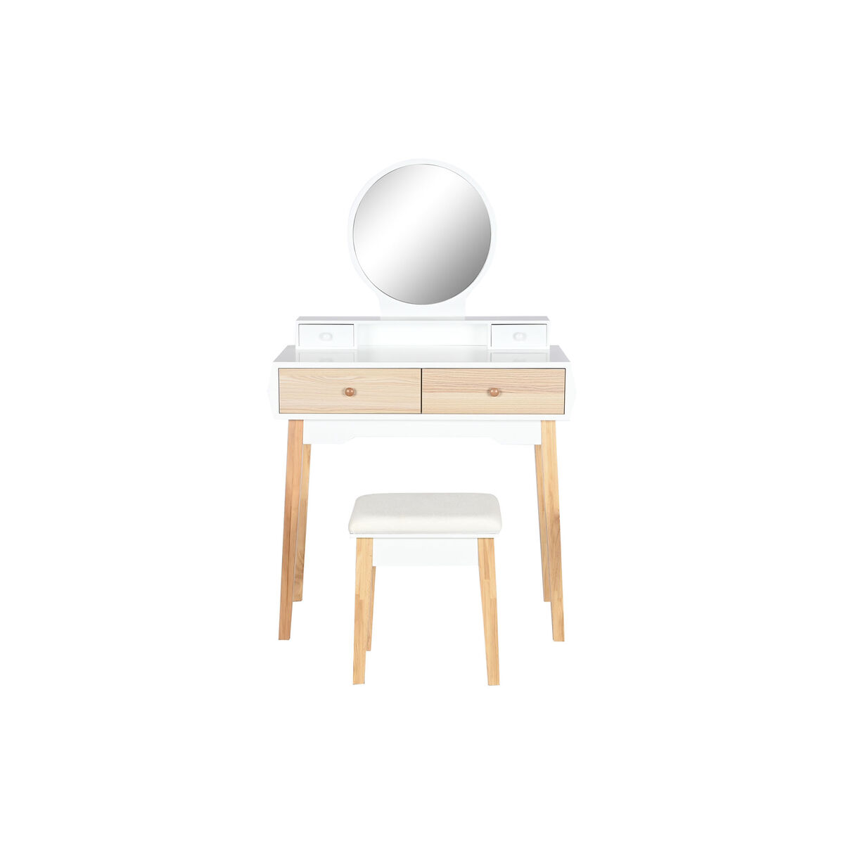 Туалетный столик Home ESPRIT Белый Натуральный Деревянный MDF 80 x 40 x 127 cm-2