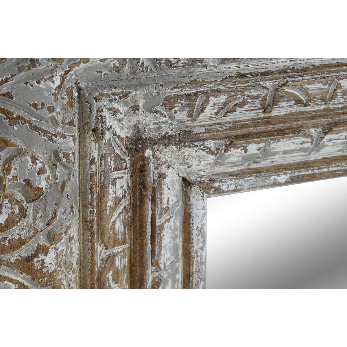 Настенное зеркало Home ESPRIT Белый Деревянный 100 x 5 x 120 cm-4