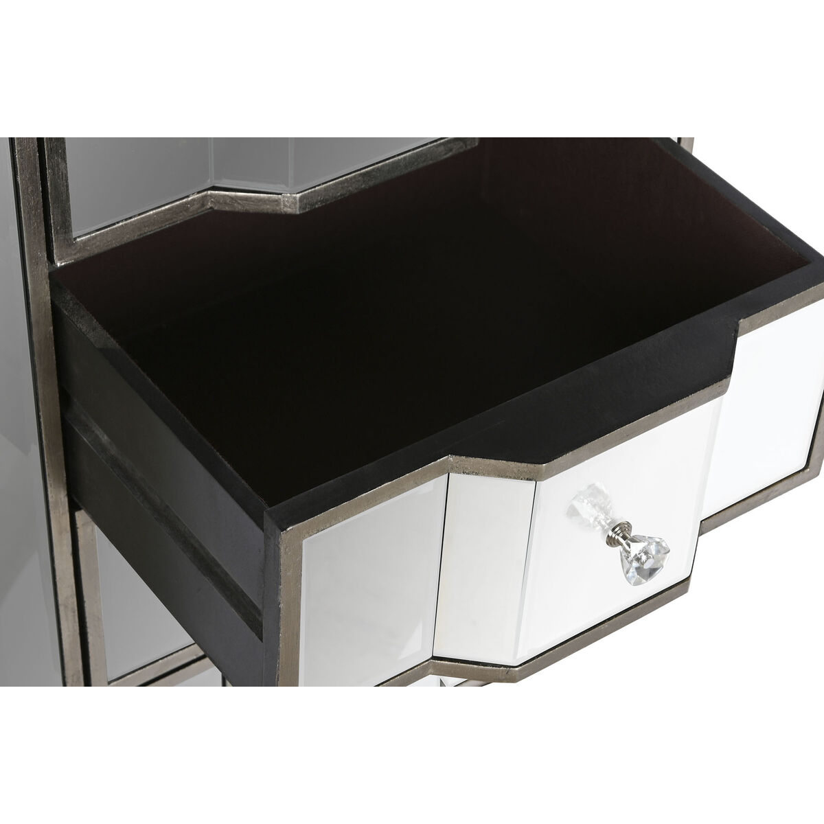 Шифоньер Home ESPRIT Серебристый Зеркало Деревянный MDF 47,5 x 35,5 x 113,5 cm-4