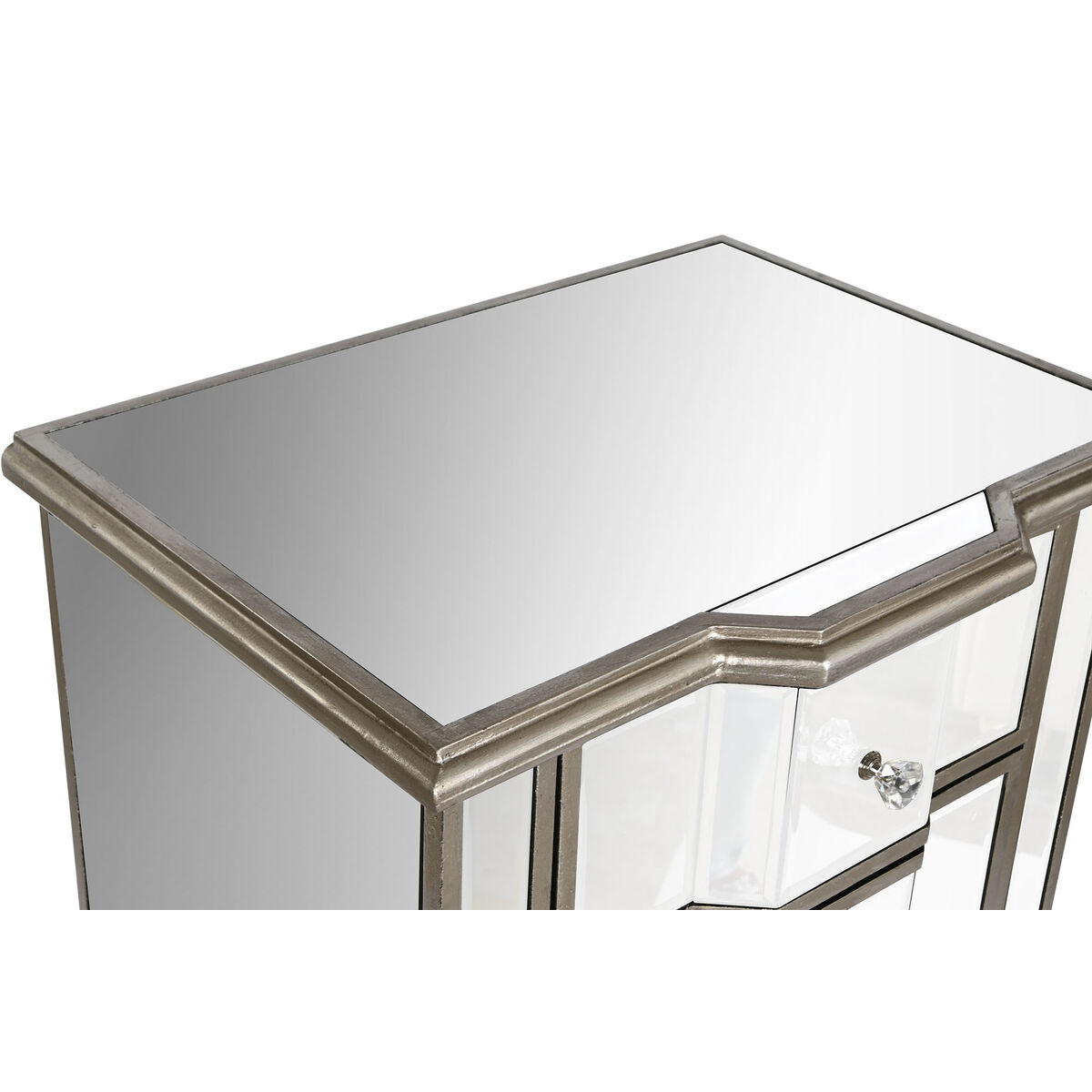 Шифоньер Home ESPRIT Серебристый Зеркало Деревянный MDF 47,5 x 35,5 x 113,5 cm-7