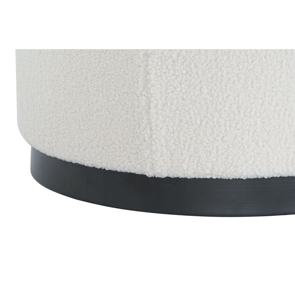 Footrest DKDホーム装飾ホワイトブラックポリエステル木製MDF Scandi 60 x 60 x 45 cm (3個)-2