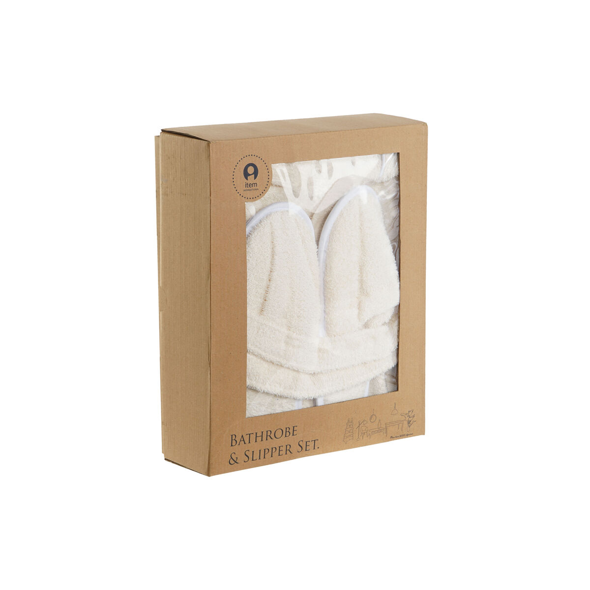 Халат Home ESPRIT Кремовый Женщина 400 g /m²-6