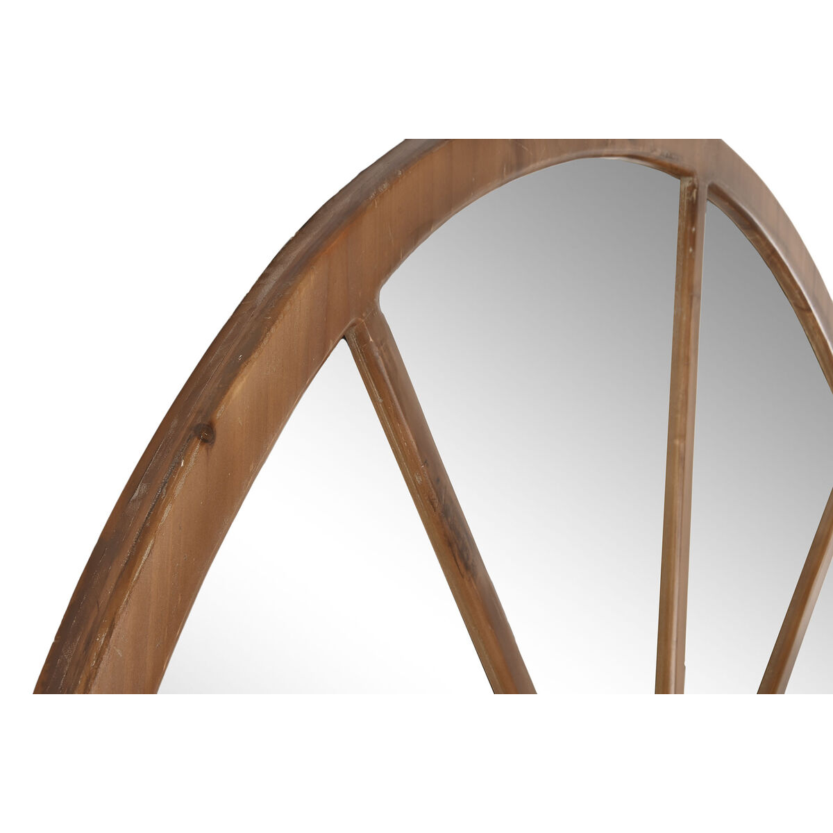 Настенное зеркало Home ESPRIT Натуральный Стеклянный Ель Зеркало Шинный полировщик Окно 150 x 3,5 x 186 cm-2