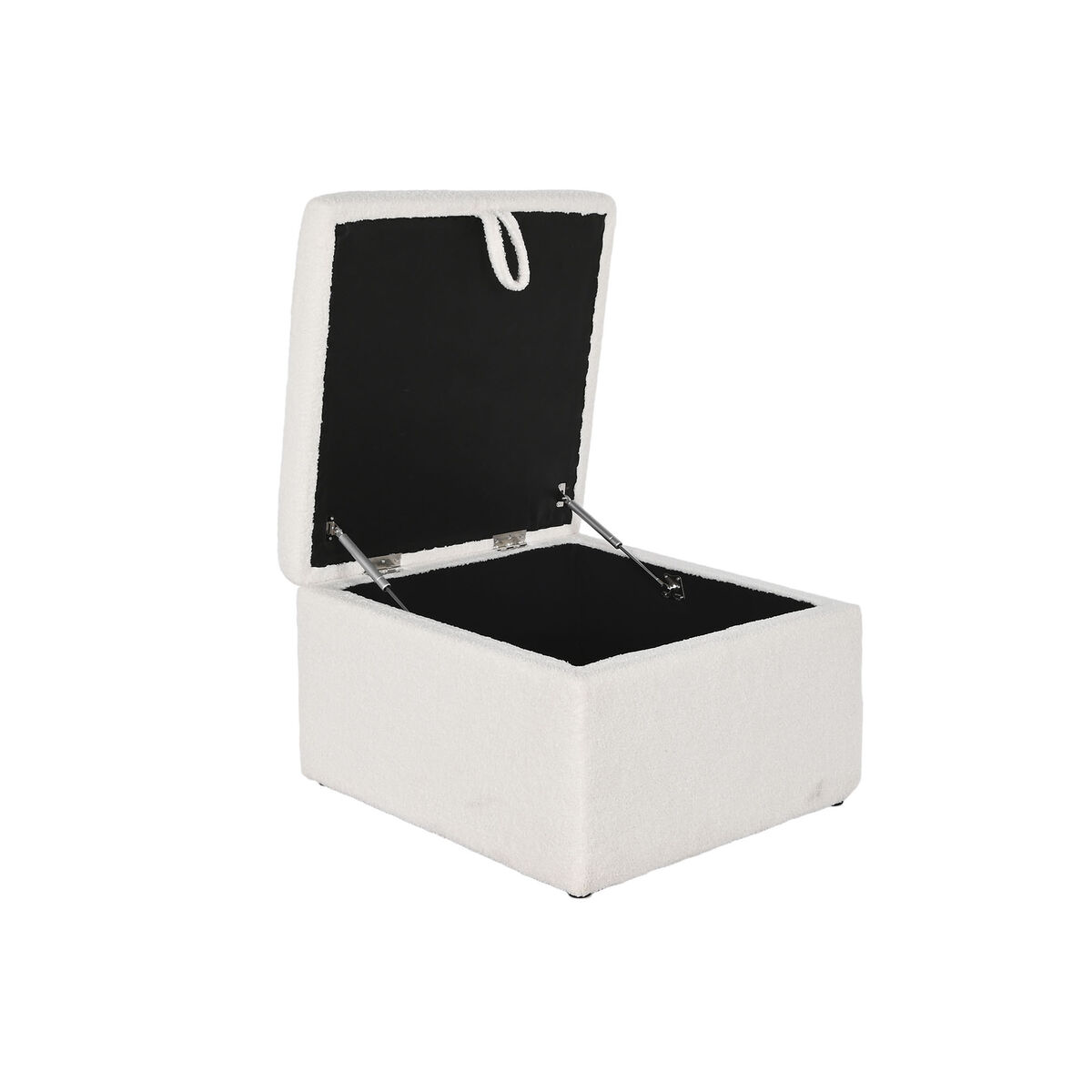 Banquette Home ESPRIT White Polyester Wooden MDF 60 x 60 x 36 cm-4
