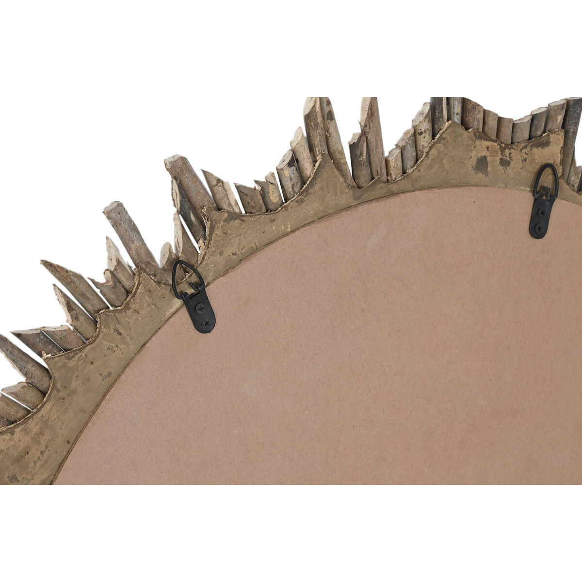 Настенное зеркало Home ESPRIT Натуральный Зеркало стволы Тропический 90 x 8 x 90 cm-2