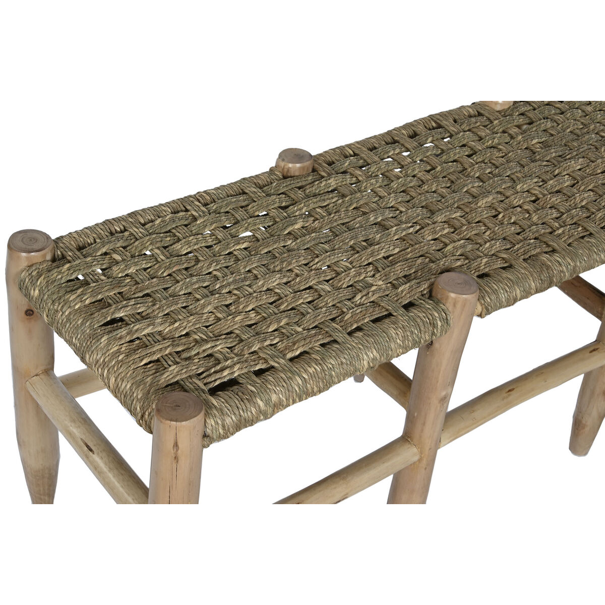 Home ESPRIT Banquette Natural Jute Wooden 120 x 35 x 45 cm-2