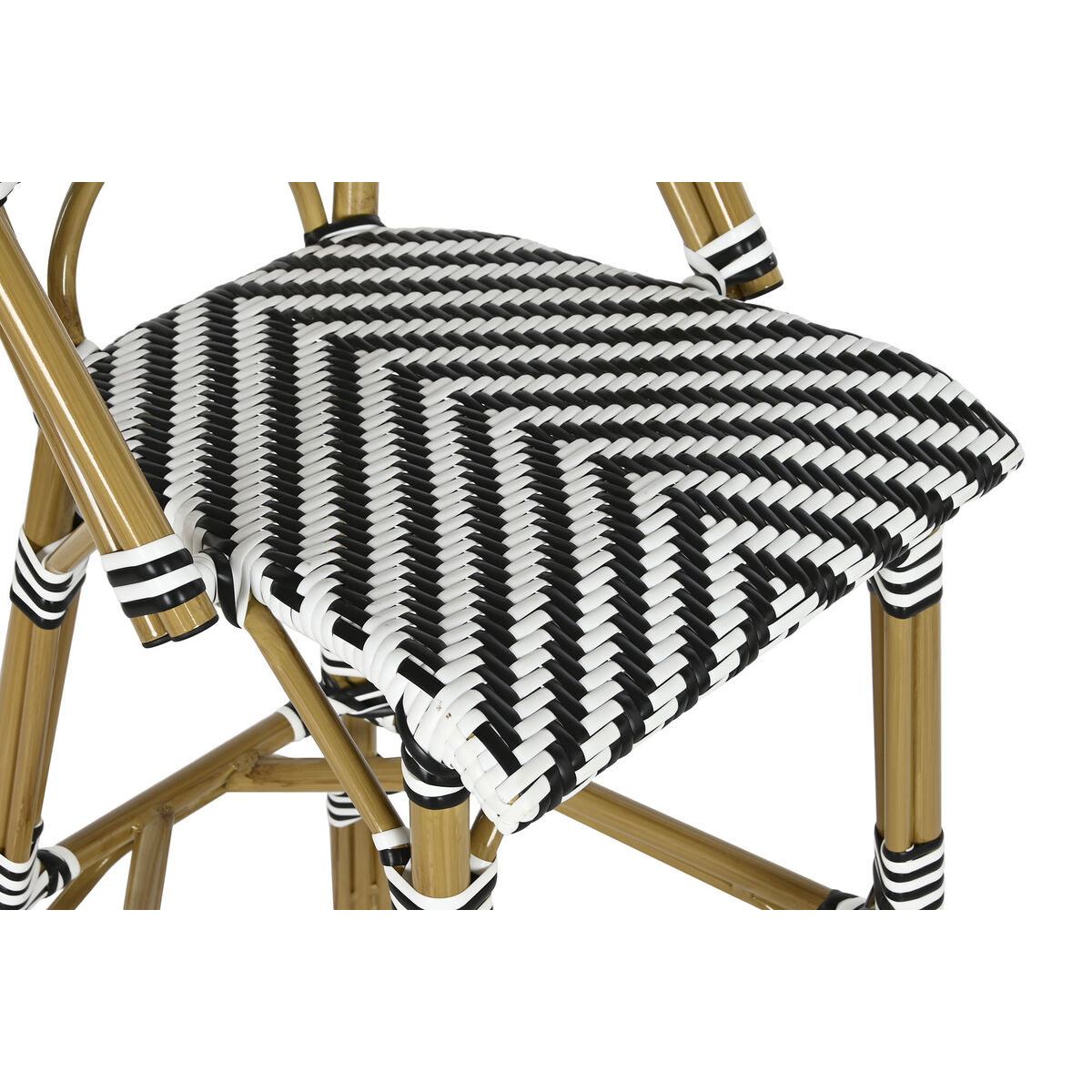 Табурет Home ESPRIT Двухцветный Металл синтетический ротанг 48 x 60 x 121 cm-2