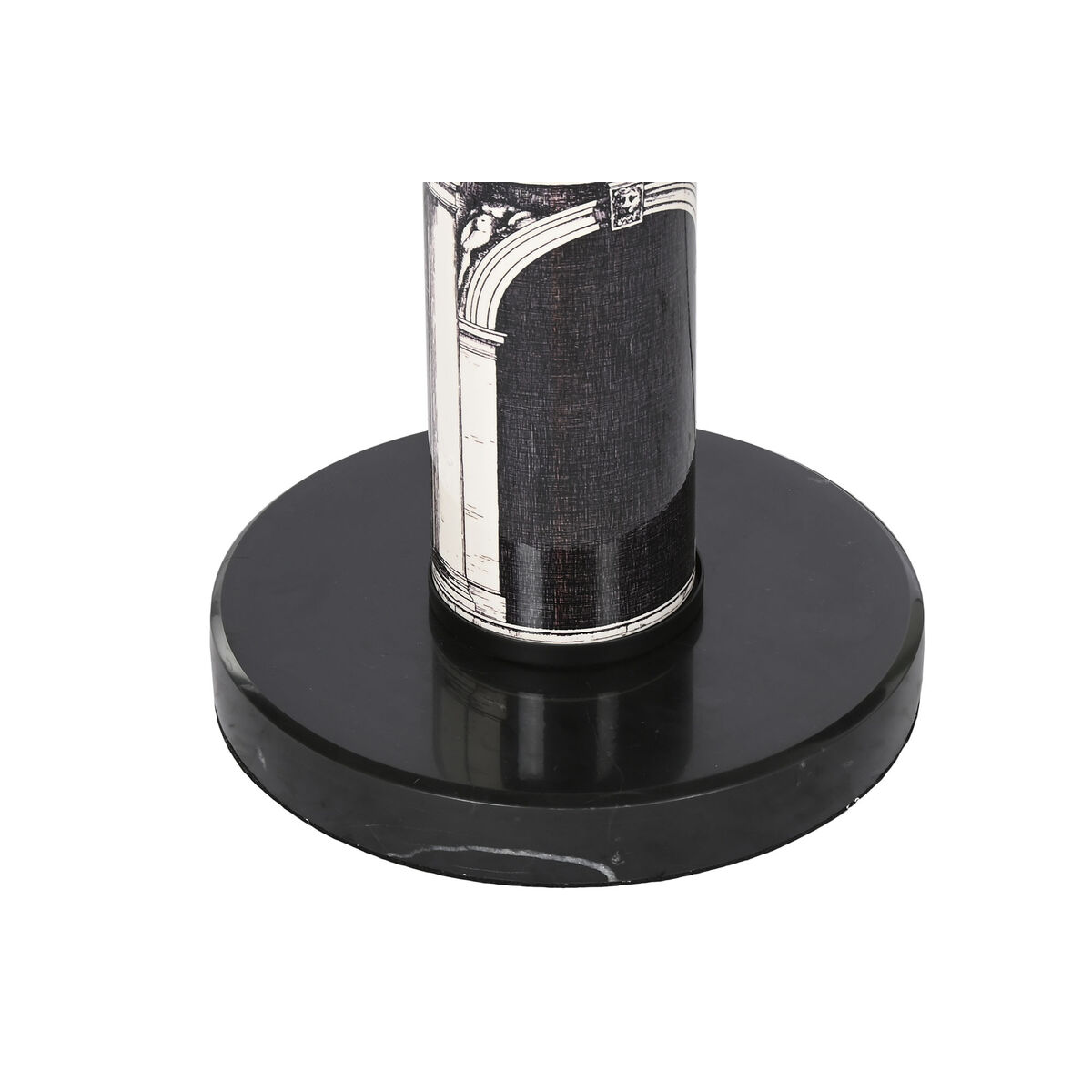 Lámpara de piso Home ESPRIT Blanco Negro Chapado en Oro Porcelana Polipropileno 25 x 25 x 166 cm-2