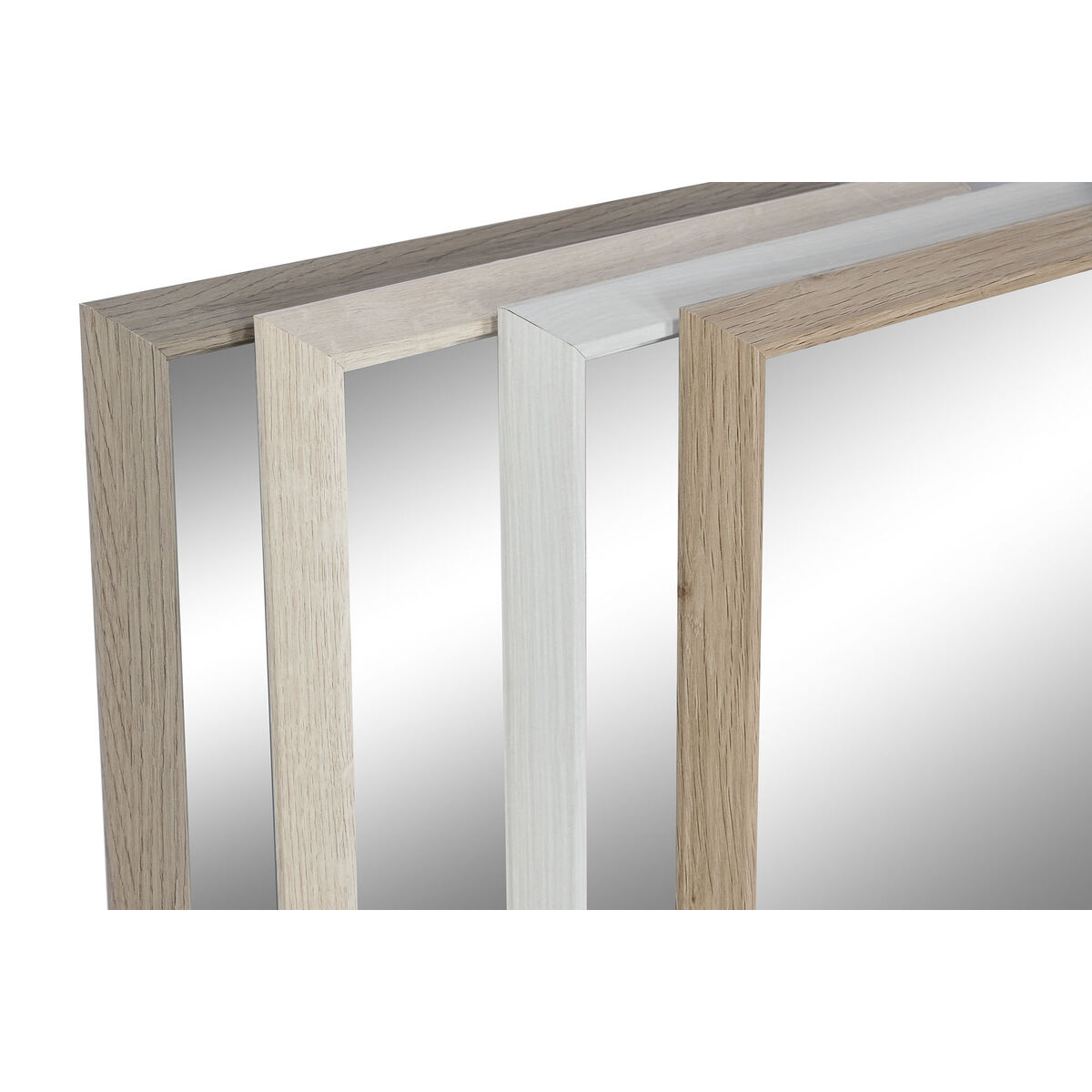 Настенное зеркало Home ESPRIT Белый Коричневый Бежевый Серый Стеклянный полистирол 33 x 3 x 95,5 cm (4 штук)-5