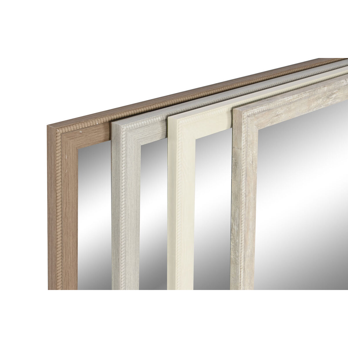 Wandspiegel Home ESPRIT Weiß Braun Beige Grau Creme Glas Polystyrol 66 x 2 x 92 cm (4 Stück)-5