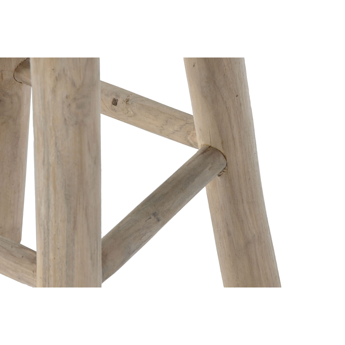 Табурет Home ESPRIT Бежевый Натуральный Тик волокно 32 x 32 x 75 cm-3