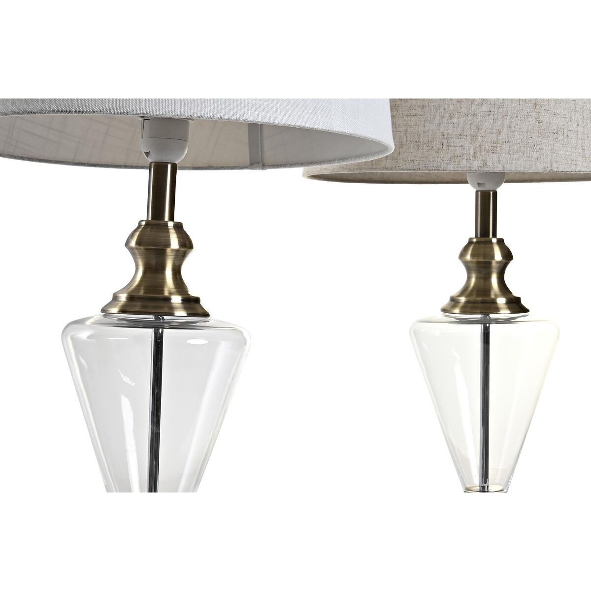Lâmpada de mesa Home SPORT Branco Metal Bege branco 35 x 35 x 69 cm (2 peças)-3