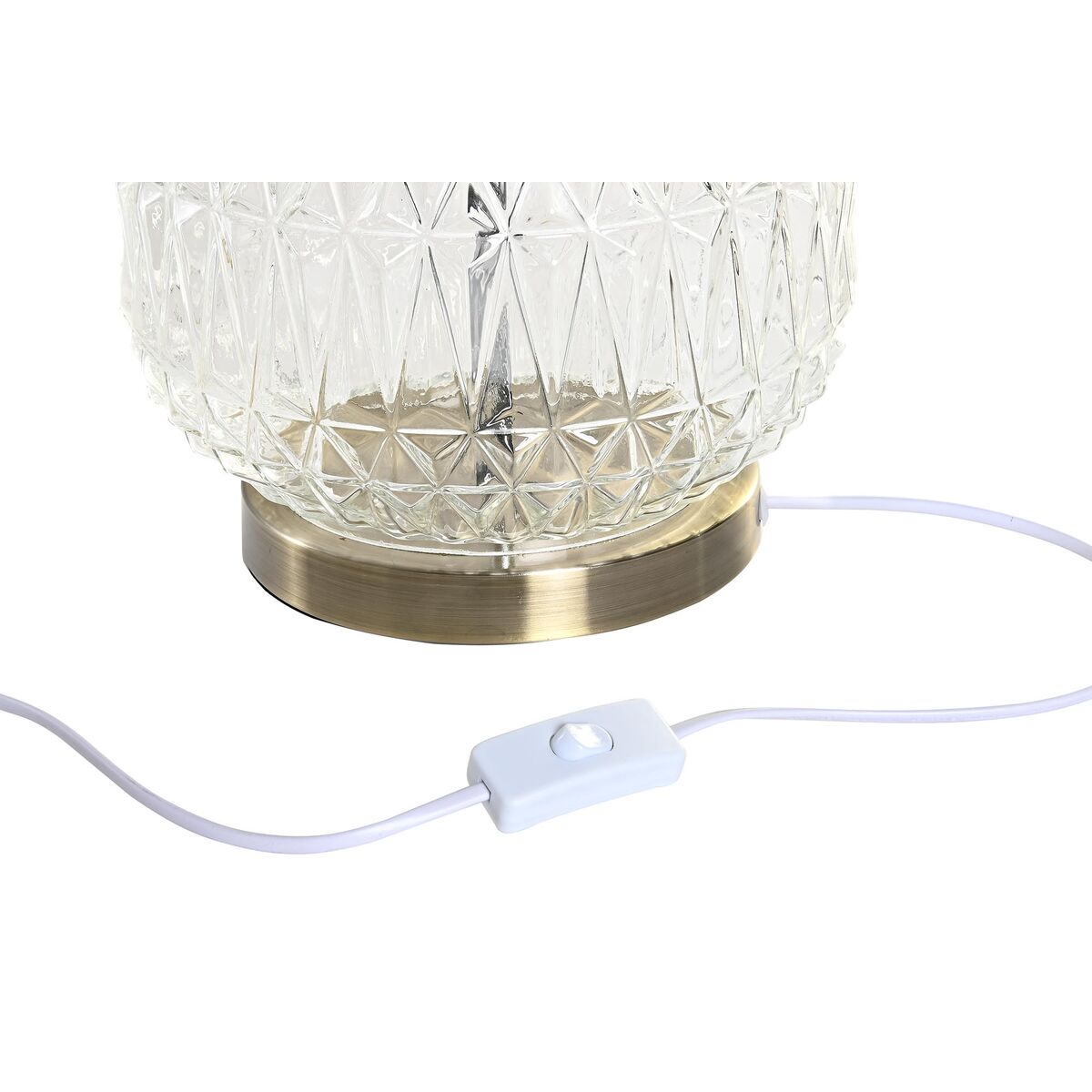Lámpara de mesa Home ESPRIT Blanco Beige Metal Cristal 38 x 38 x 54 cm (2 piezas)-2
