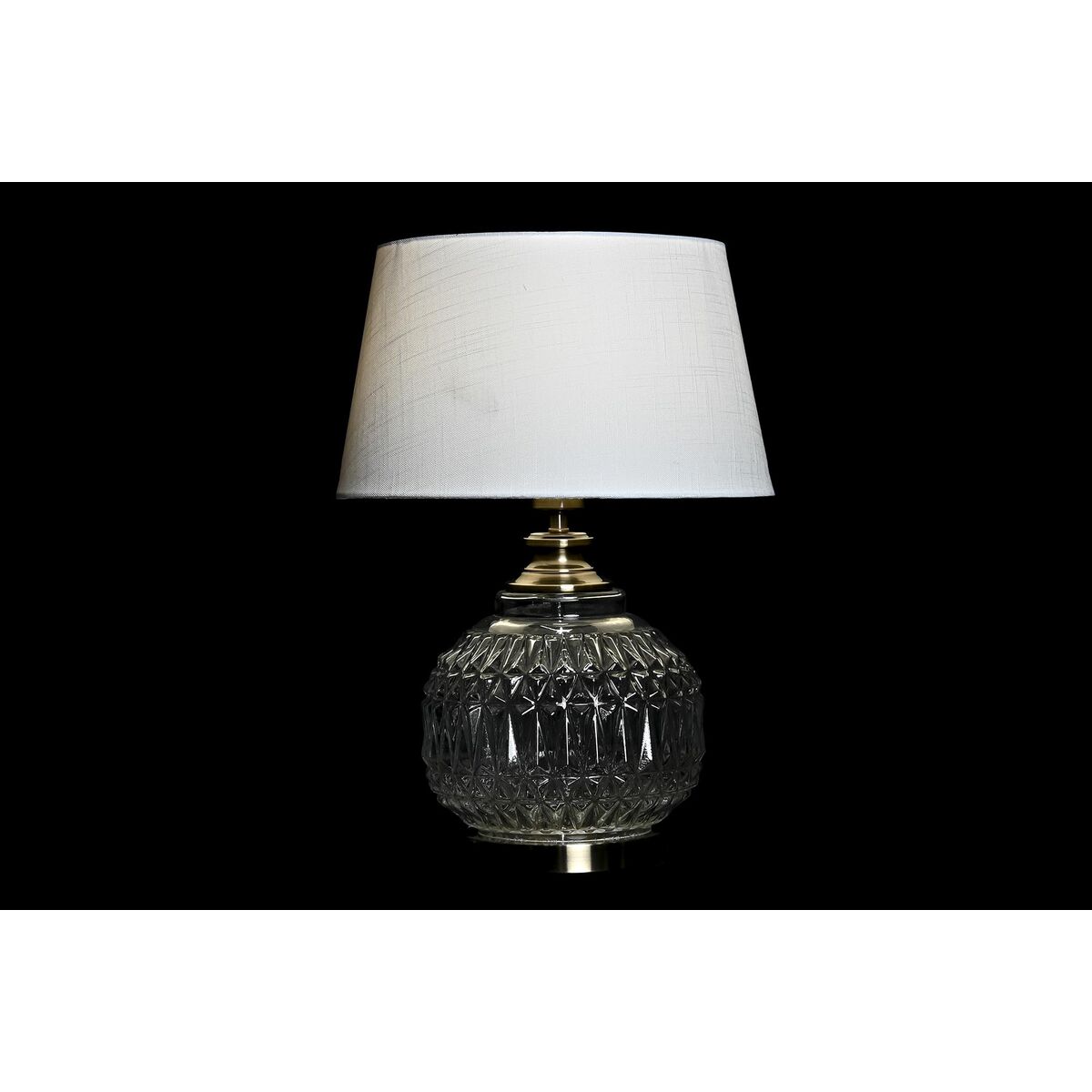 Lámpara de mesa Home ESPRIT Blanco Beige Metal Cristal 38 x 38 x 54 cm (2 piezas)-4