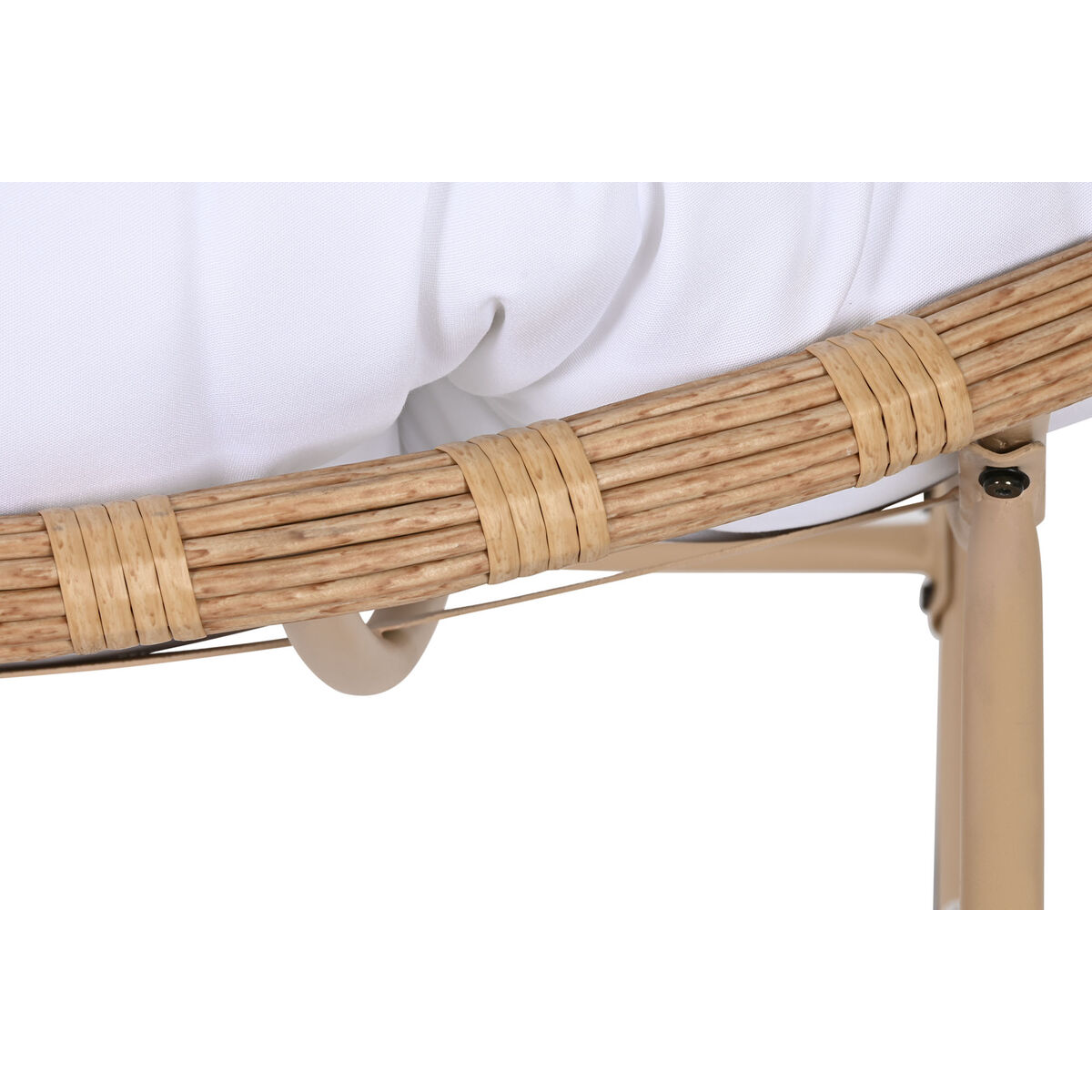 Кресло-качалка Home ESPRIT Белый Коричневый Сталь 108 x 108 x 80 cm-4