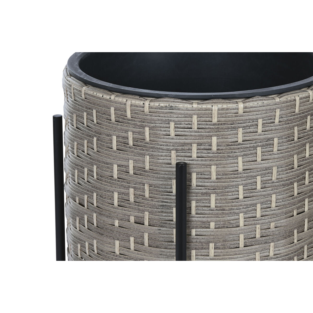 Home ESPRIT Metal Polypropylene Rattan Set 39 x 39 x 49 cm-5