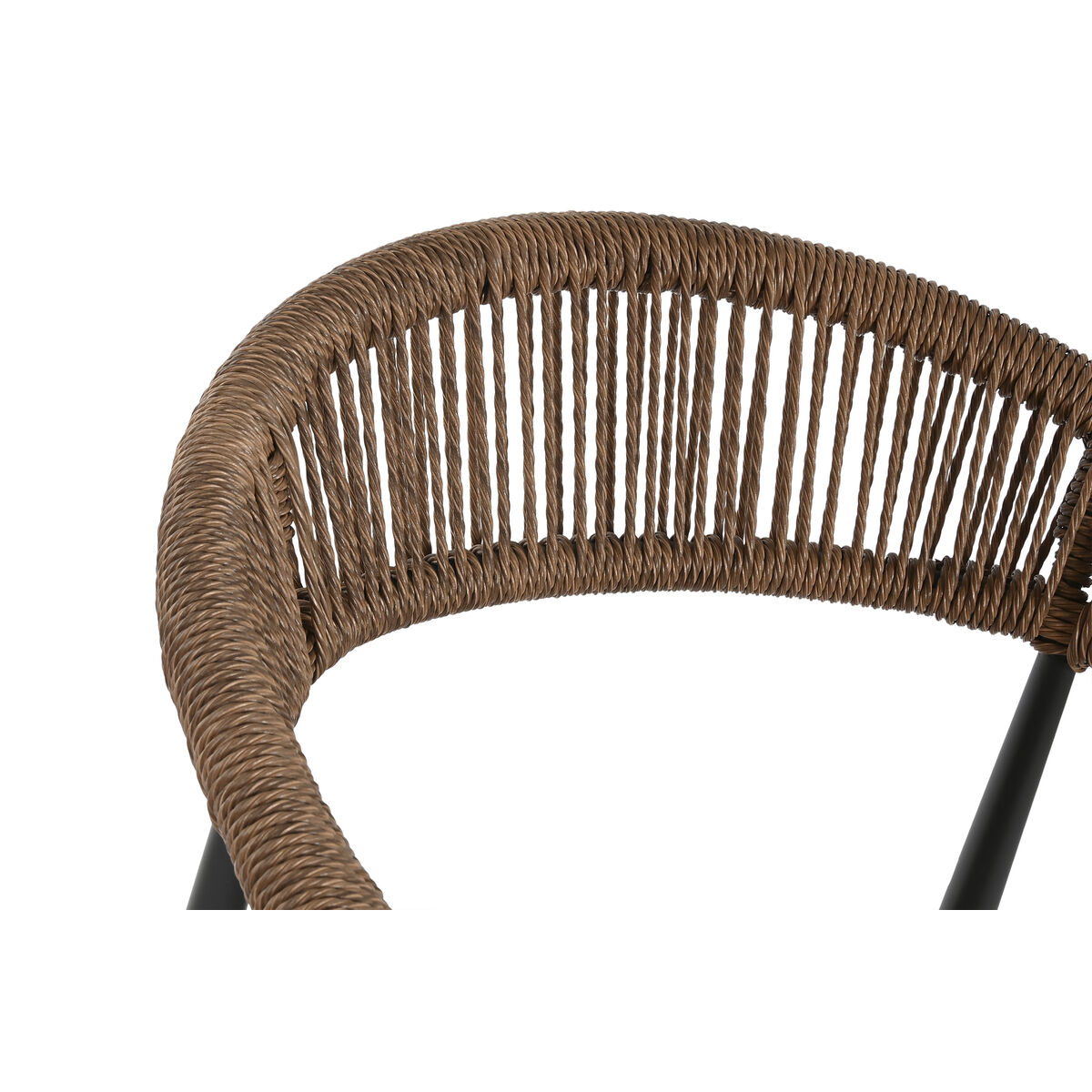 Oturgyç Home ESPRIT Goňur Gara Alýumin rattan 56 x 60 x 78 sm-5