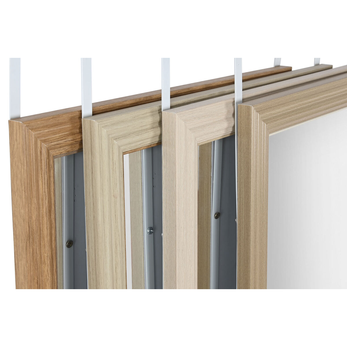 Настенное зеркало Home ESPRIT Белый Коричневый Бежевый Серый Стеклянный полистирол 35 x 2 x 125 cm (4 штук)-2