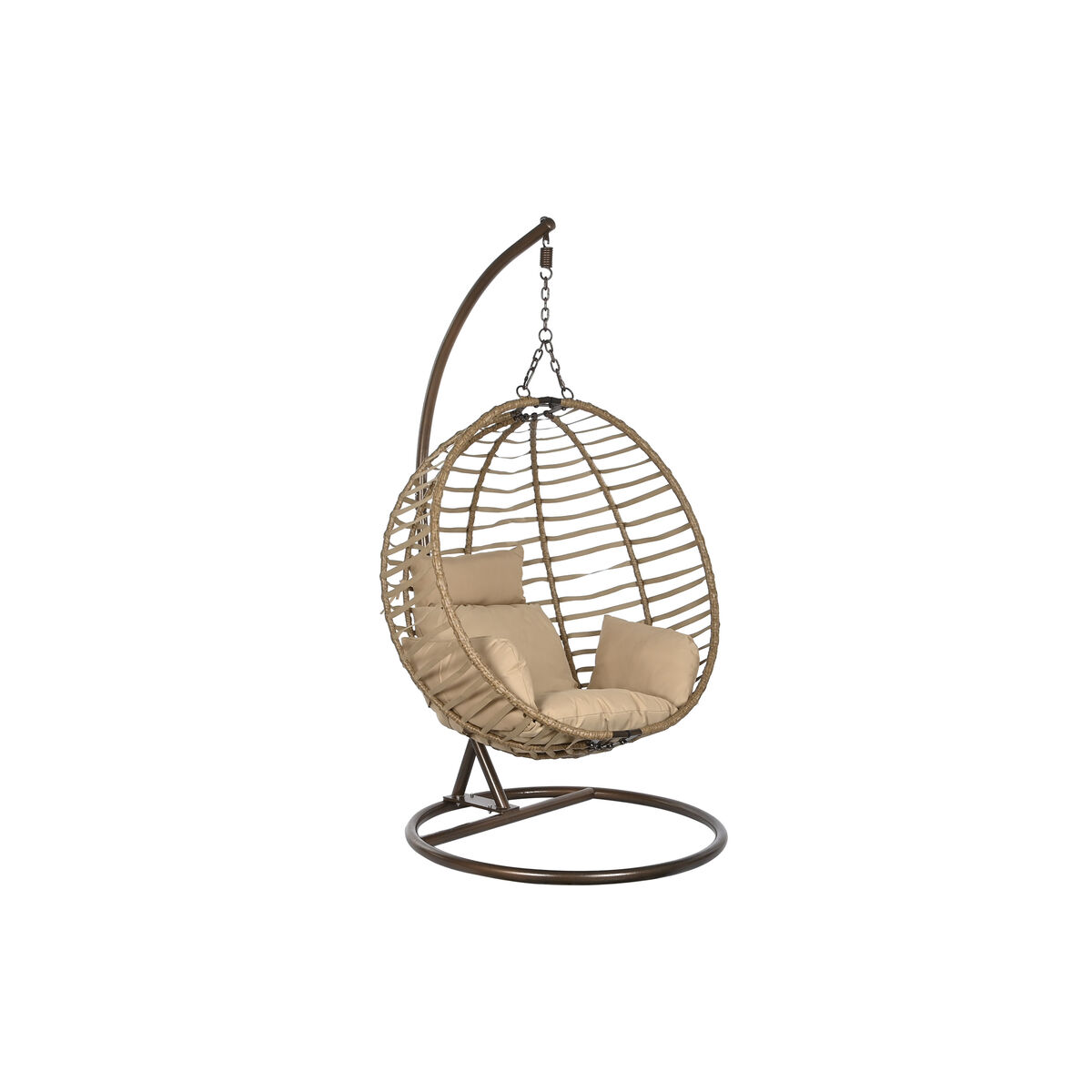 Asılı bahçe sandalyesi Ev ESPRIT Koyu kahverengi Açık kahverengi Alüminyum sentetik rattan 107 x 105 x 108 cm