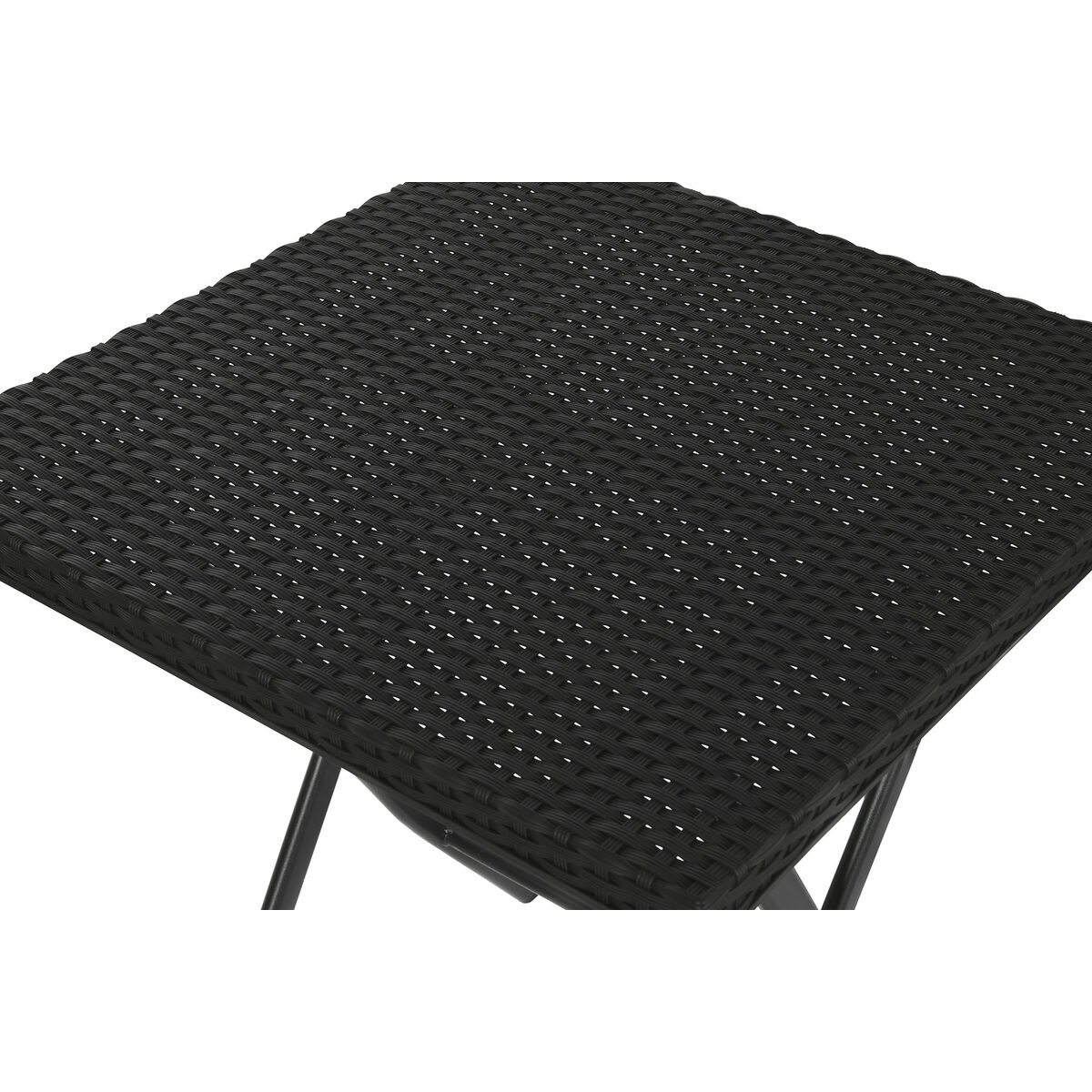 Table and 2 Chairs Home ESPRIT Black Steel Synthetic Rattan 58 x 58 x 71.5 cm-2