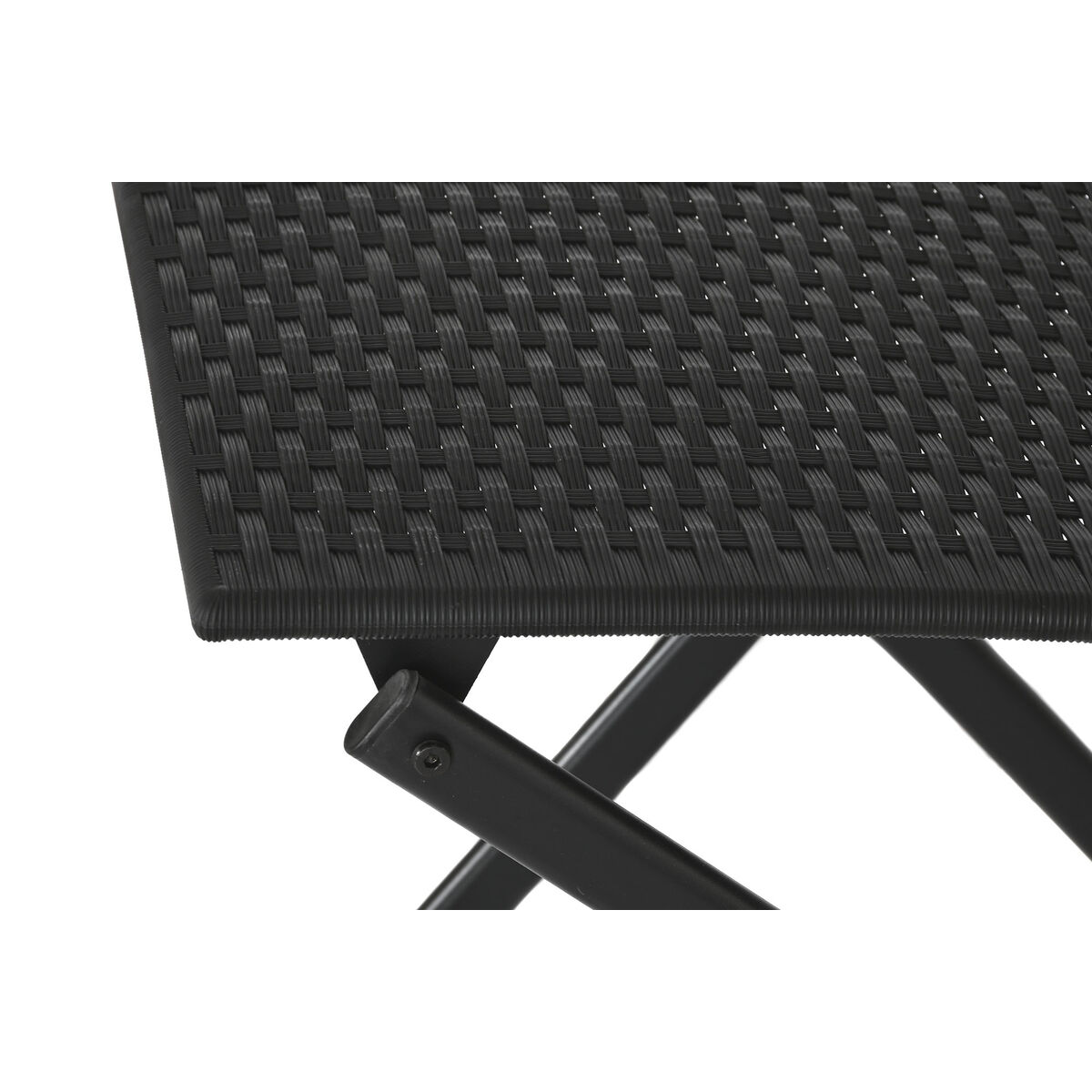 Table and 2 Chairs Home ESPRIT Black Steel Synthetic Rattan 58 x 58 x 71.5 cm-5
