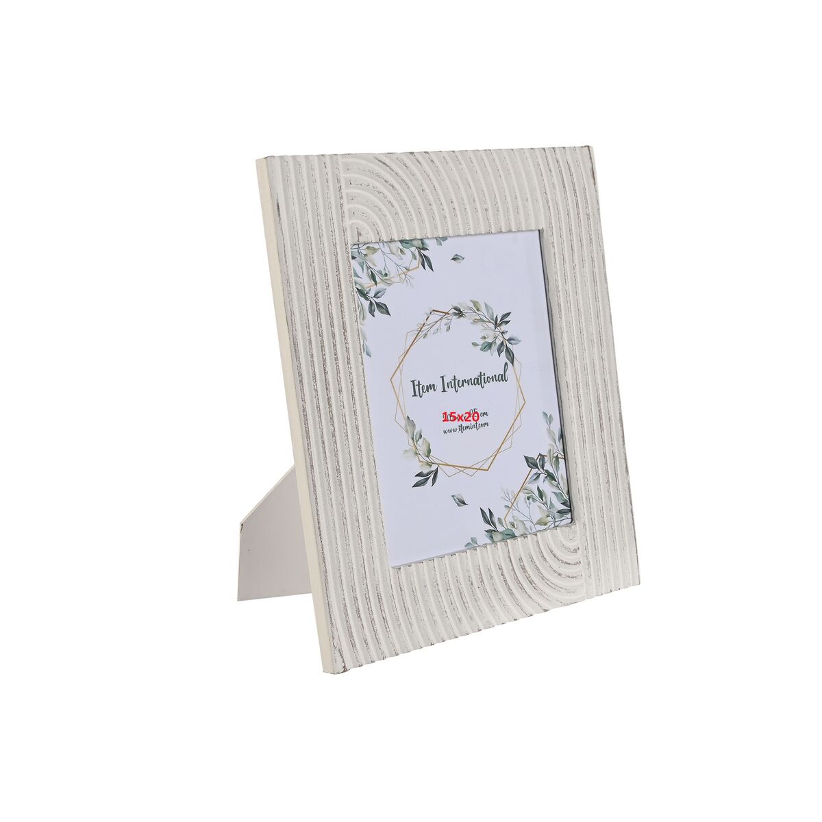 Fotoğraf Çerçevesi Ev ESPRIT Beyaz Cam Ahşap MDF Hint 32 x 1.5 x 37 cm