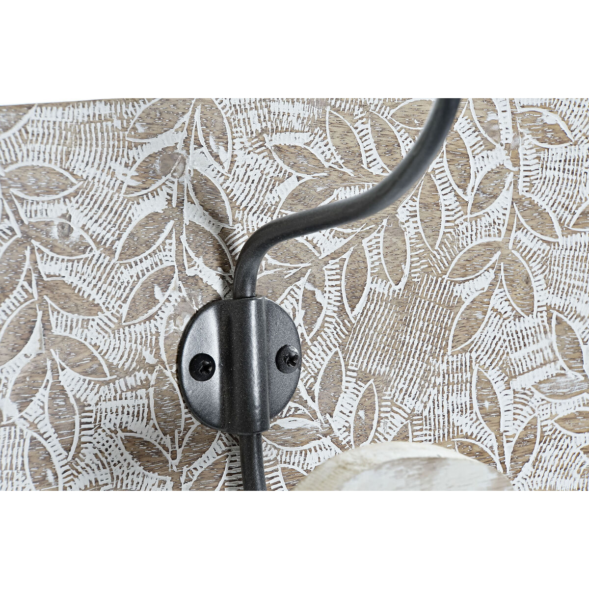 Настенная вешалка Home ESPRIT Белый Железо Древесина манго 76 x 14 x 21 cm-3