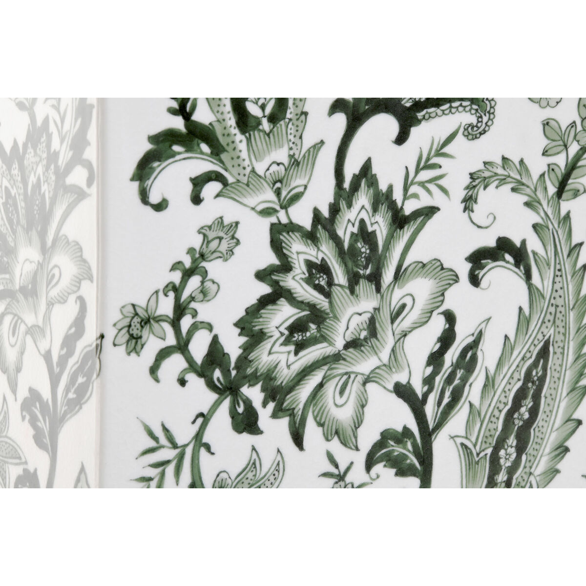 Jug Home ESPRIT White Green Porcelain Plant Leaf 21 x 10 x 48 cm-3