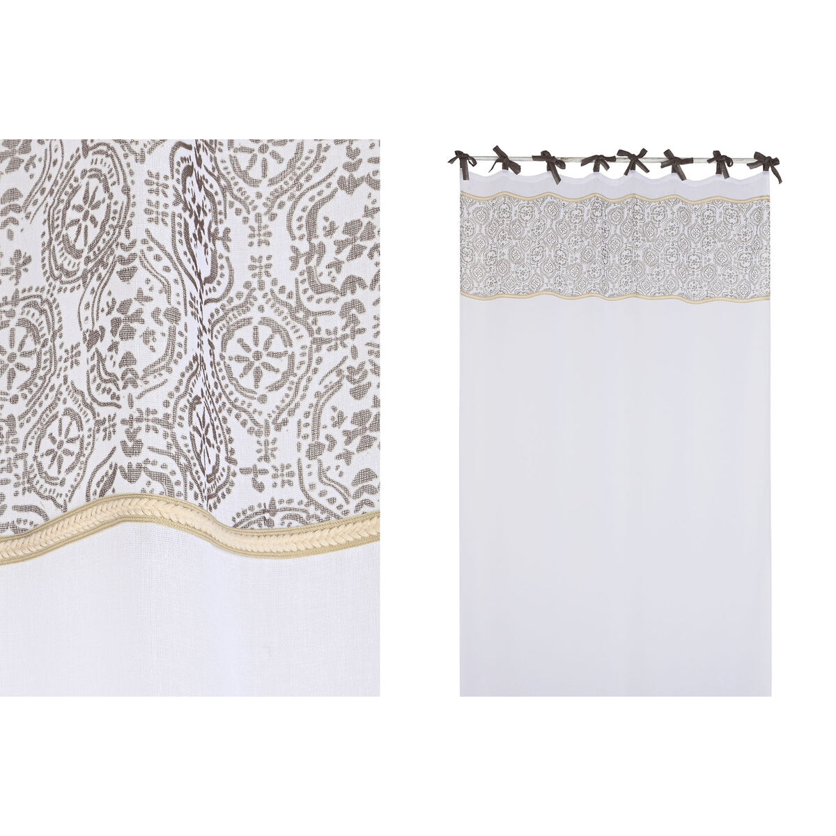 Шторы Home ESPRIT Белый Коричневый 140 x 260 x 260 cm-5