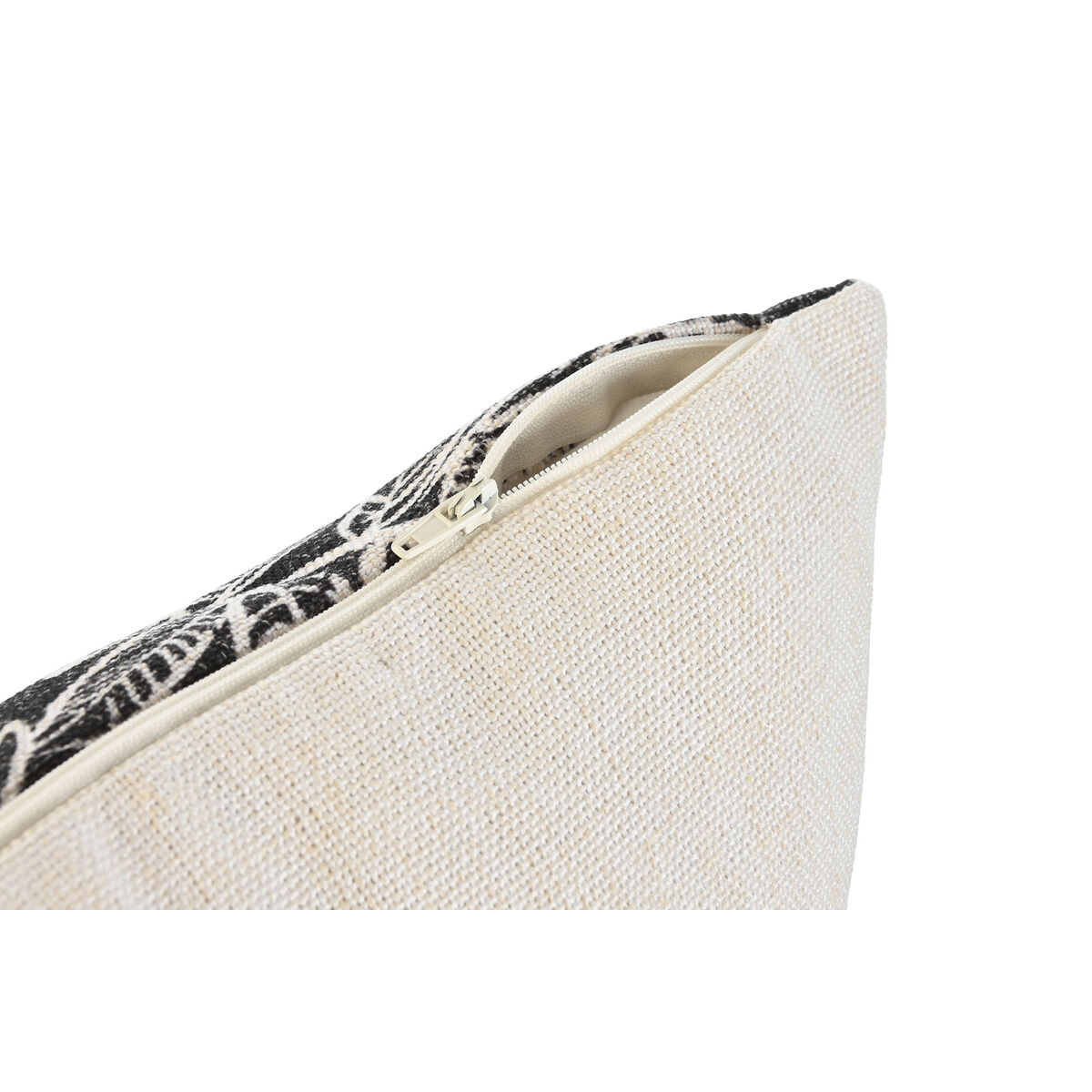 Cuscino Home ESPRIT Bianco stampa nera 45 x 15 x 45 cm-5