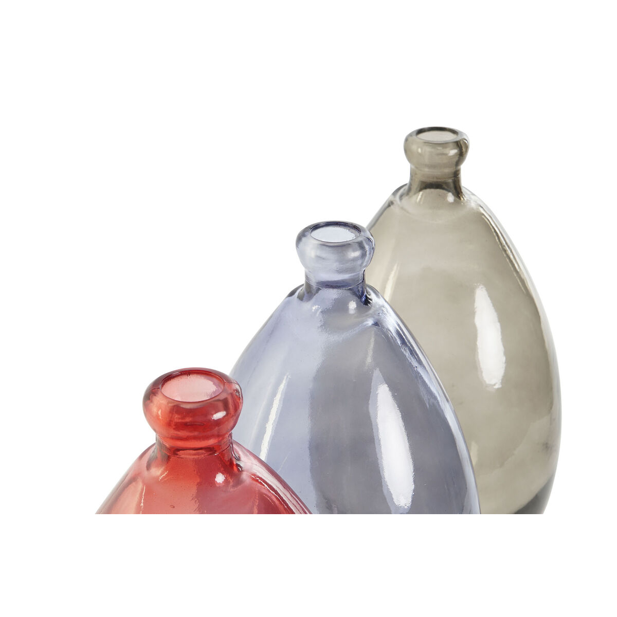 Кувшин DKD Home Decor Чёрный Красный Тёмно Синий Каленое стекло 14 x 14 x 30 cm (3 штук)-2