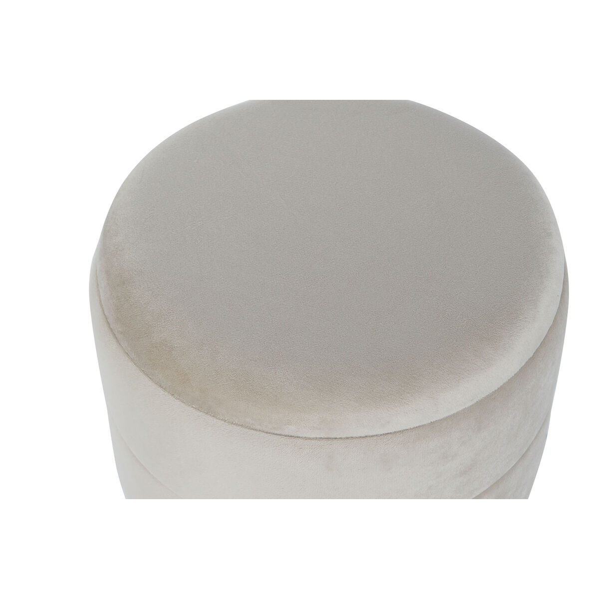 발판 DKD 홈 데코 베이지 골드 플레이트 폴리 에스테르 금속 38 x 38 x 41 cm-2