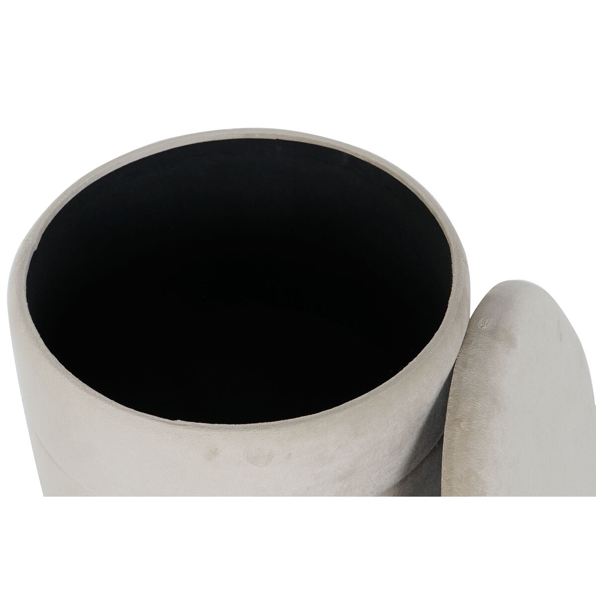 발판 DKD 홈 데코 베이지 골드 플레이트 폴리 에스테르 금속 38 x 38 x 41 cm-4