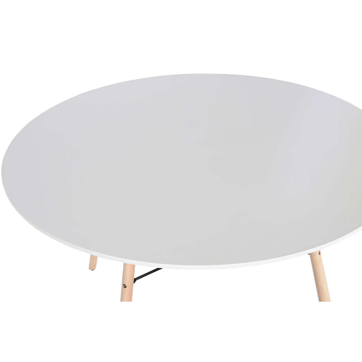 Mesa de jantar Home SPORT Branco Preto Bbereza Madeira MDF 120 x 120 x 74 cm-2