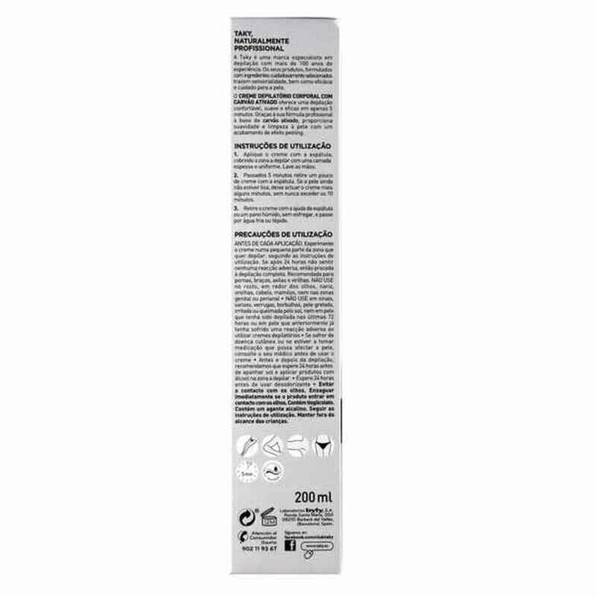 Крем для депиляции волос на теле Carbón Activado Taky Carbon Activado 200 ml-2